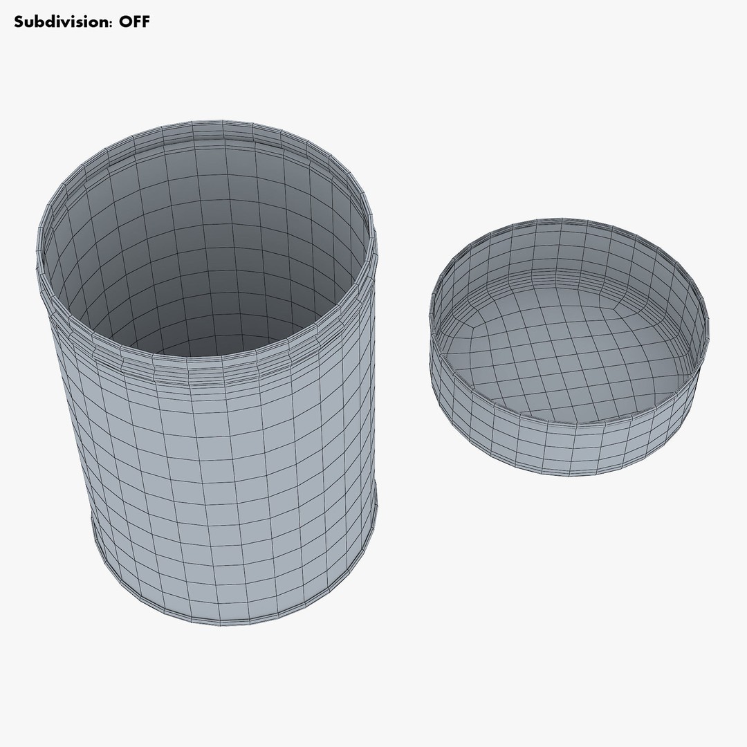 Kitchen Storage Steel Jar 3D Model – Realistic Metal Canister, PBR Textures - View 16