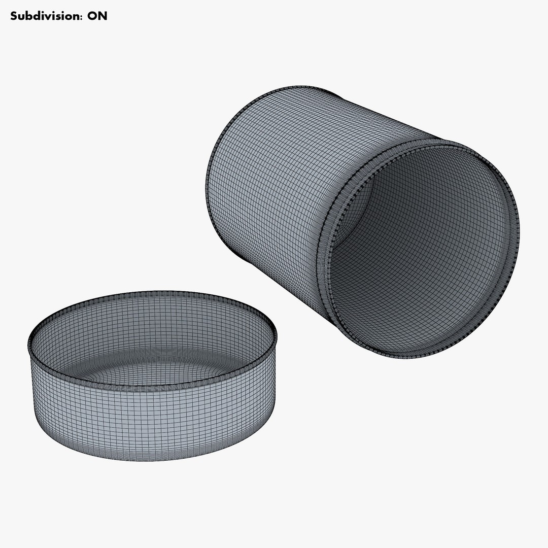 Kitchen Storage Steel Jar 3D Model – Realistic Metal Canister, PBR Textures - View 21