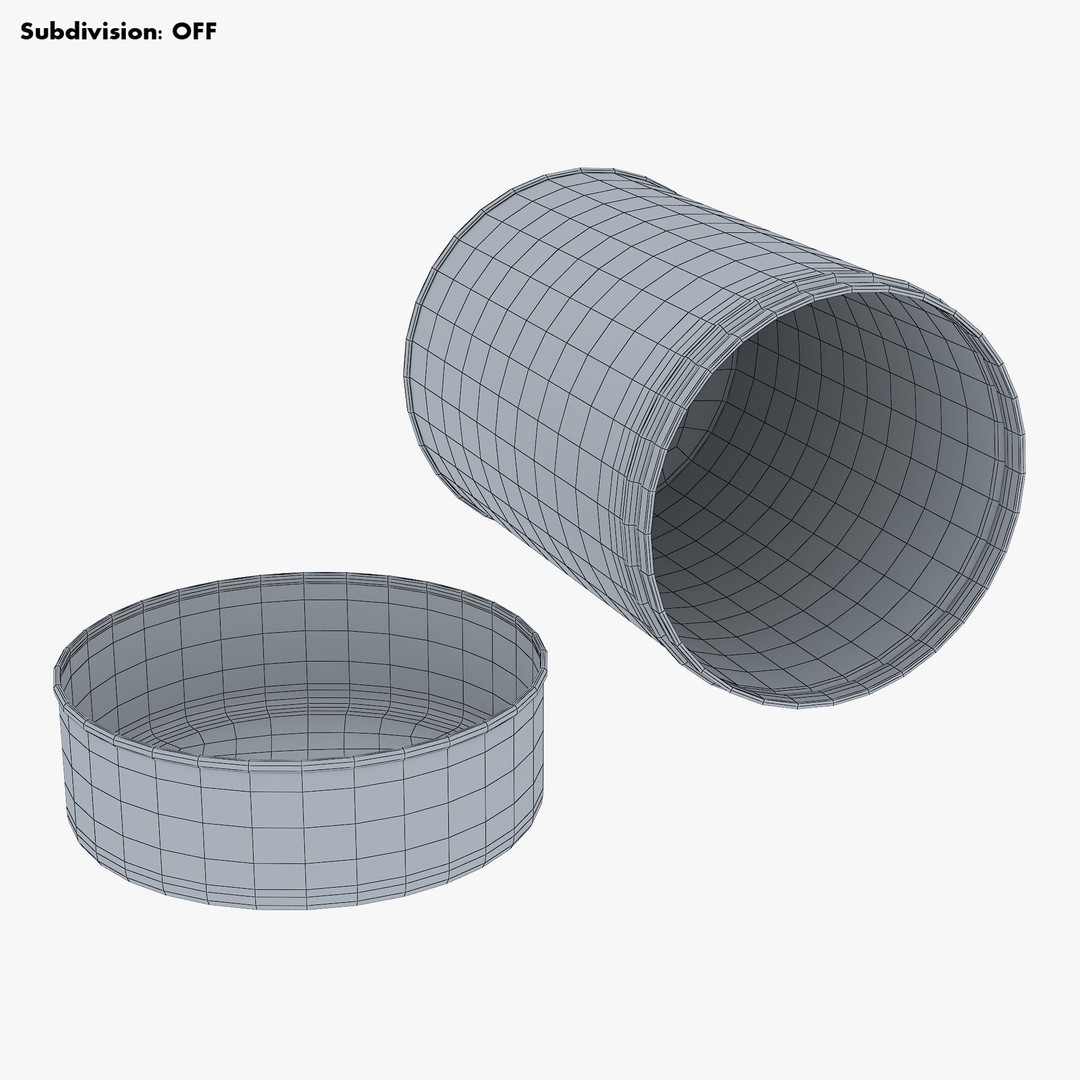 Kitchen Storage Steel Jar 3D Model – Realistic Metal Canister, PBR Textures - View 22