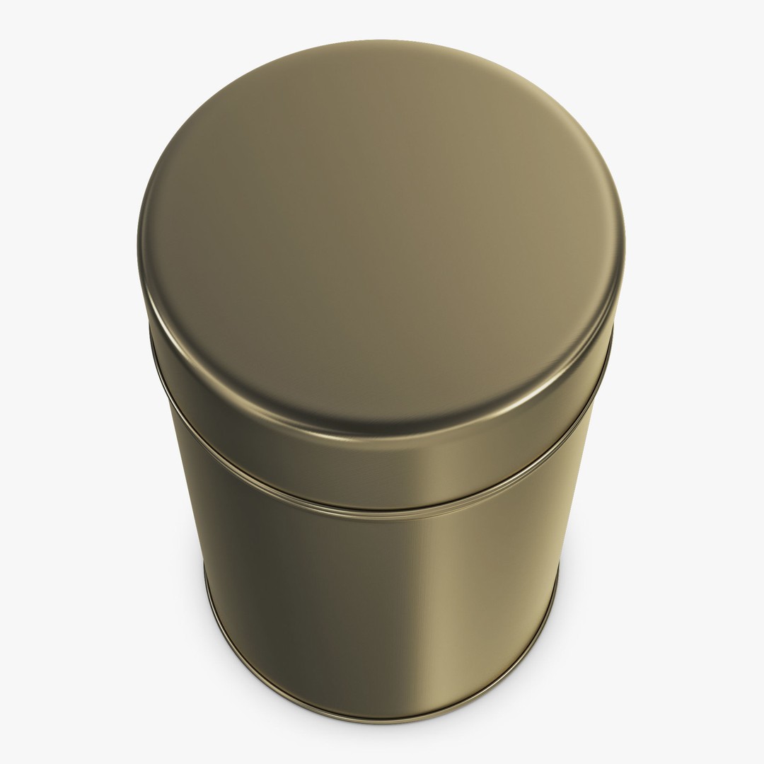 Kitchen Storage Steel Jar 3D Model – Realistic Metal Canister, PBR Textures - View 4