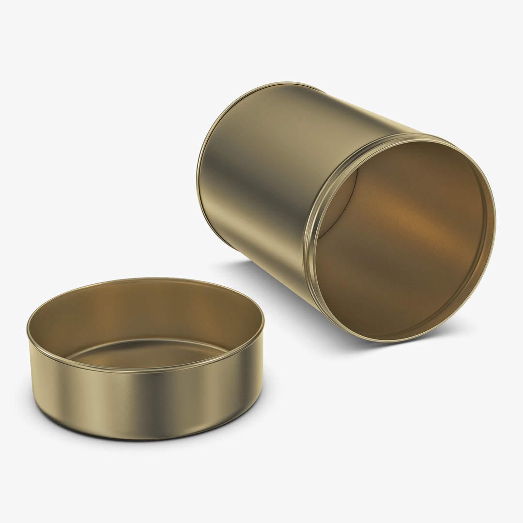 Kitchen Storage Steel Jar 3D Model – Realistic Metal Canister, PBR Textures - View 8