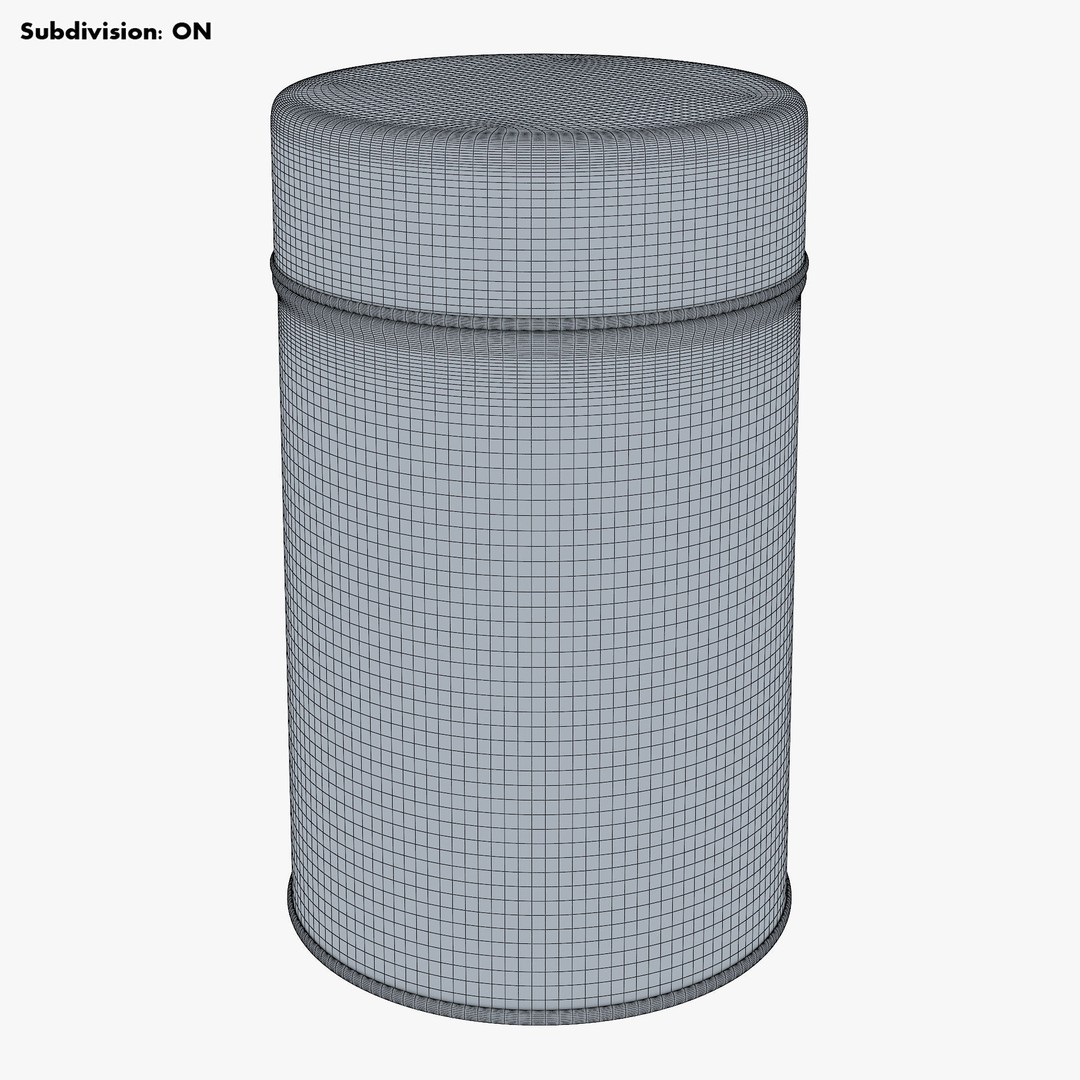 Kitchen Storage Steel Jar 3D Model – Realistic Metal Canister, PBR Textures - View 9
