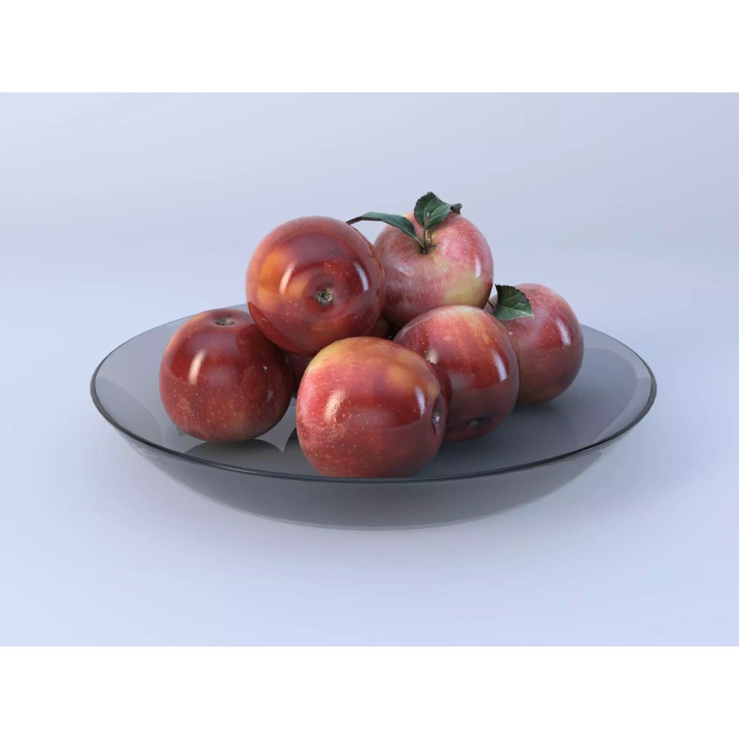 Realistic Apple 3D Model – Low Poly Game Asset, FBX, PBR Textures - View 2