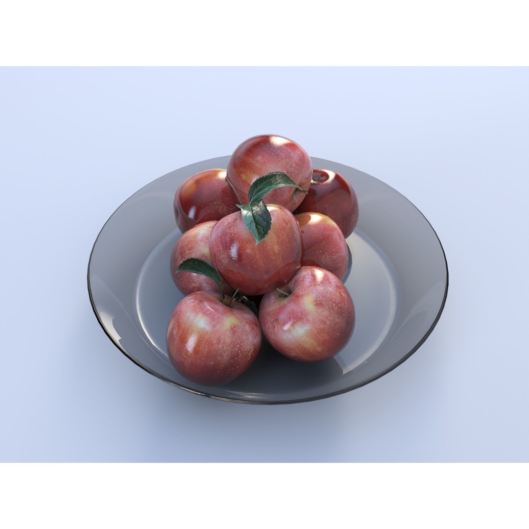 Realistic Apple 3D Model – Low Poly Game Asset, FBX, PBR Textures - View 4