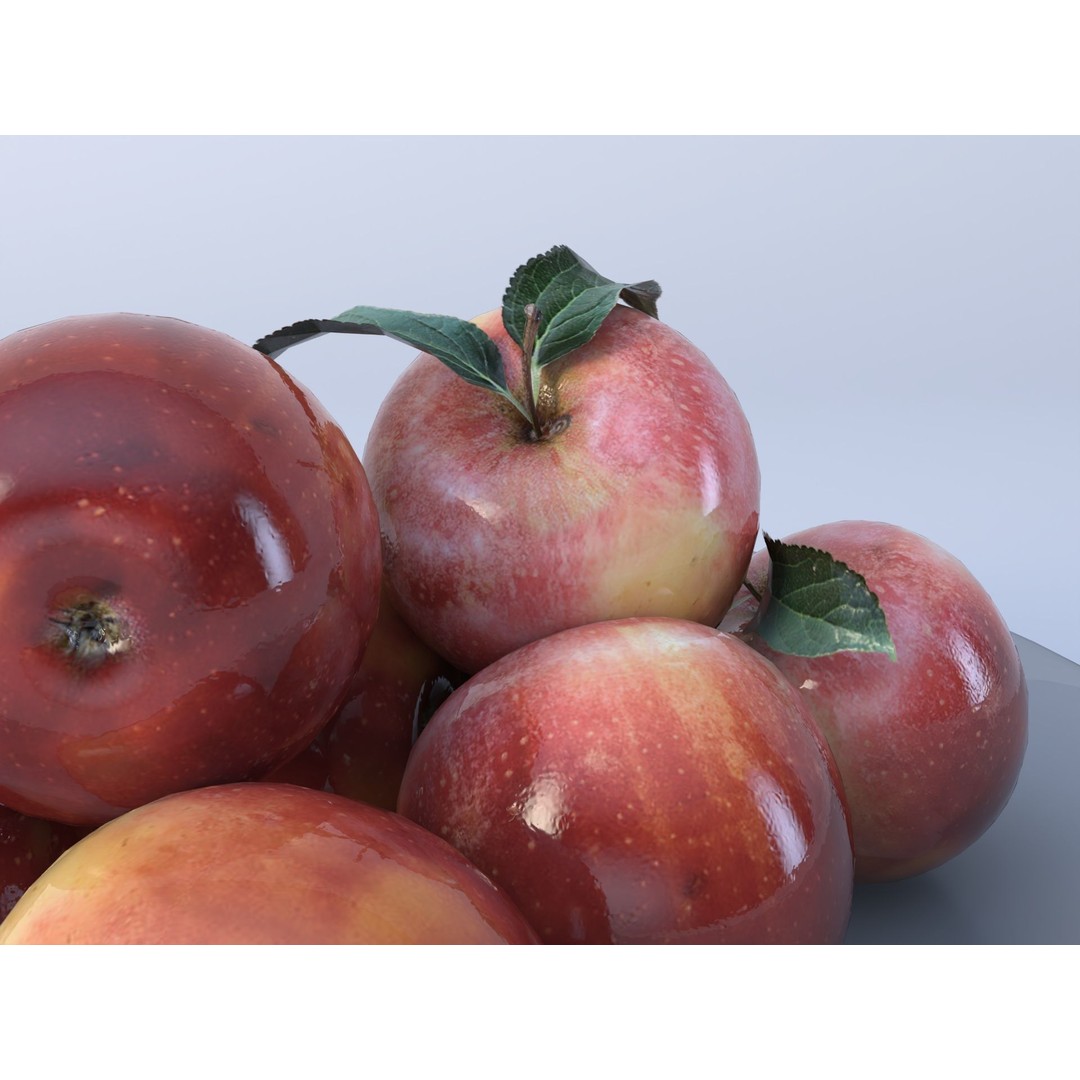 Realistic Apple 3D Model – Low Poly Game Asset, FBX, PBR Textures - View 5