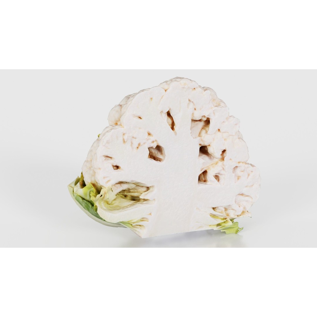 Cauliflower 3D Model – Low Poly Game Asset, FBX, PBR Textures