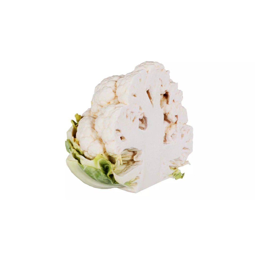 Cauliflower 3D Model – Low Poly Game Asset, FBX, PBR Textures - View 2