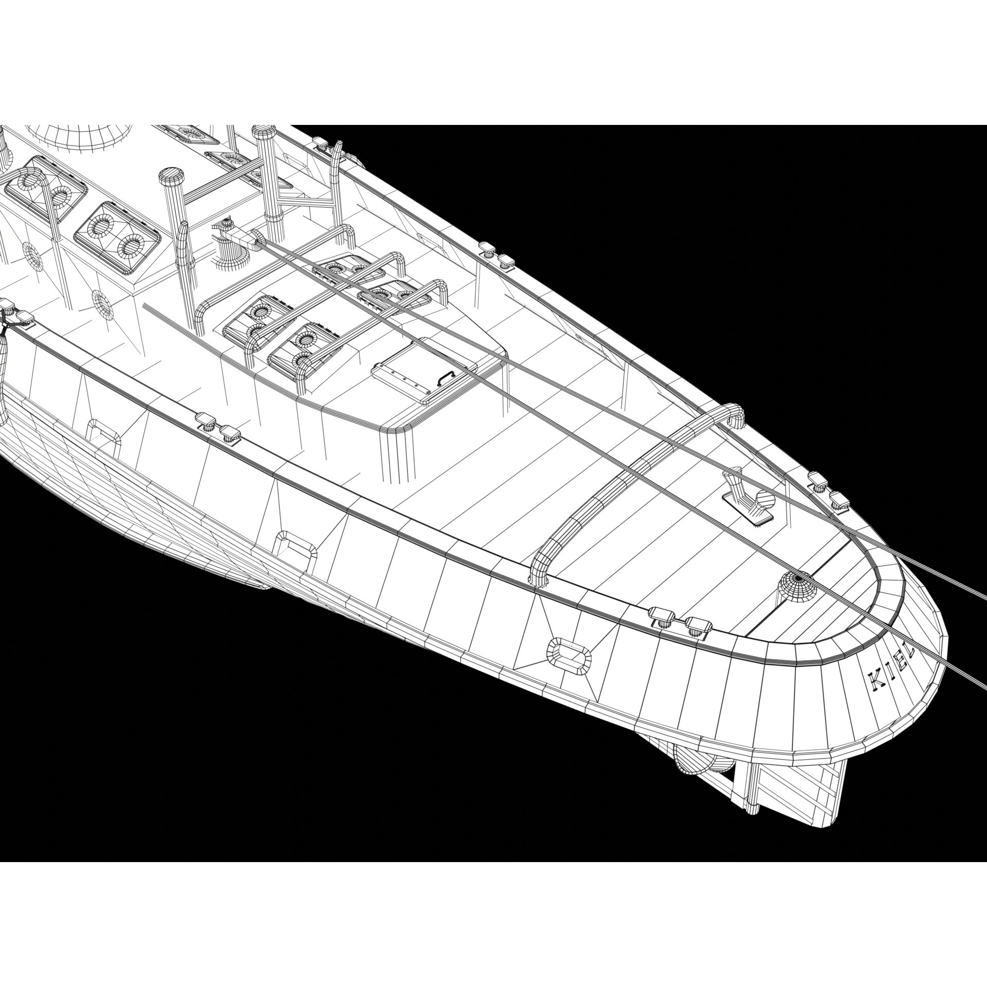 Steam Tug and Cargo Barge - Game-Ready 3D Model