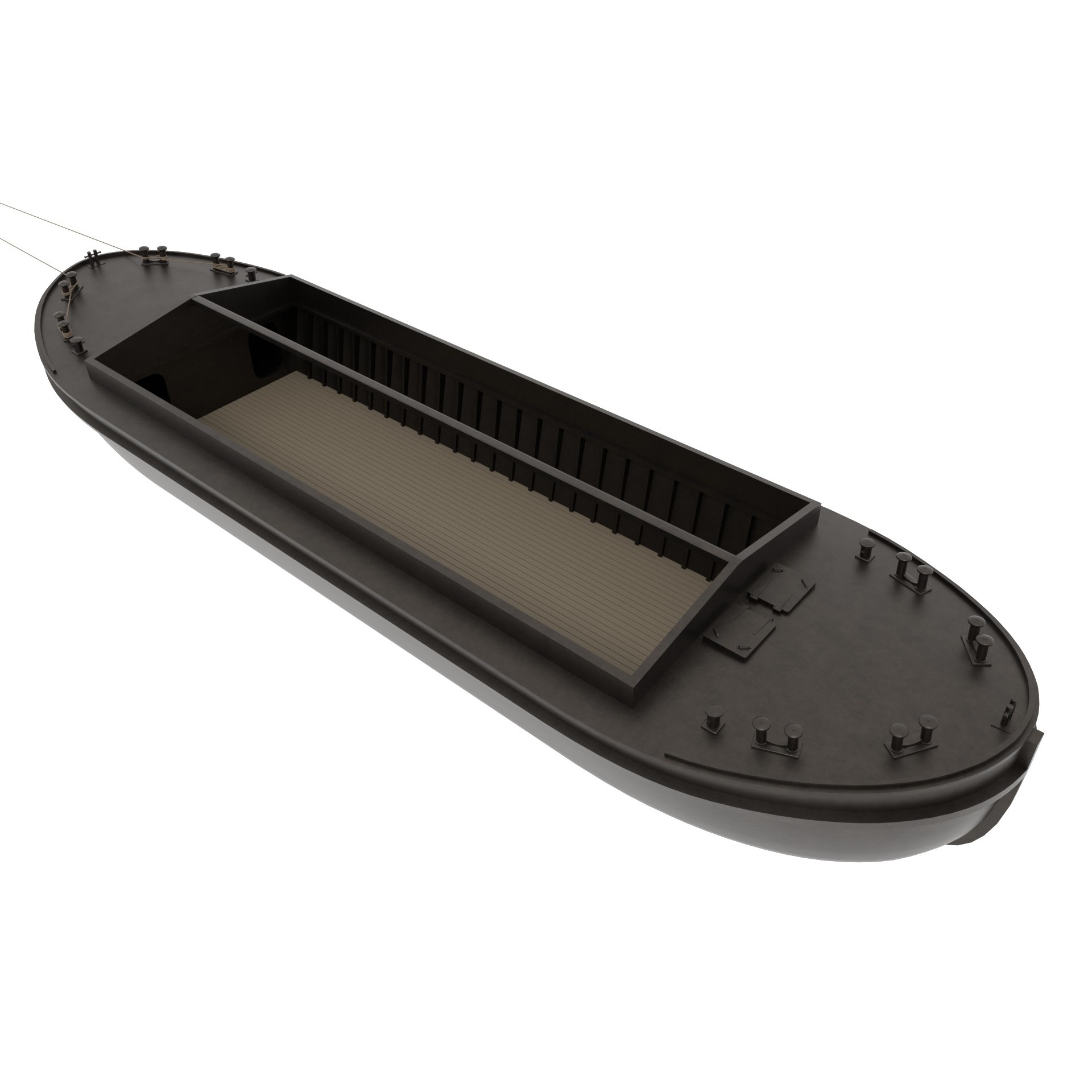 Steam Tug and Cargo Barge - Game-Ready 3D Model - View 14