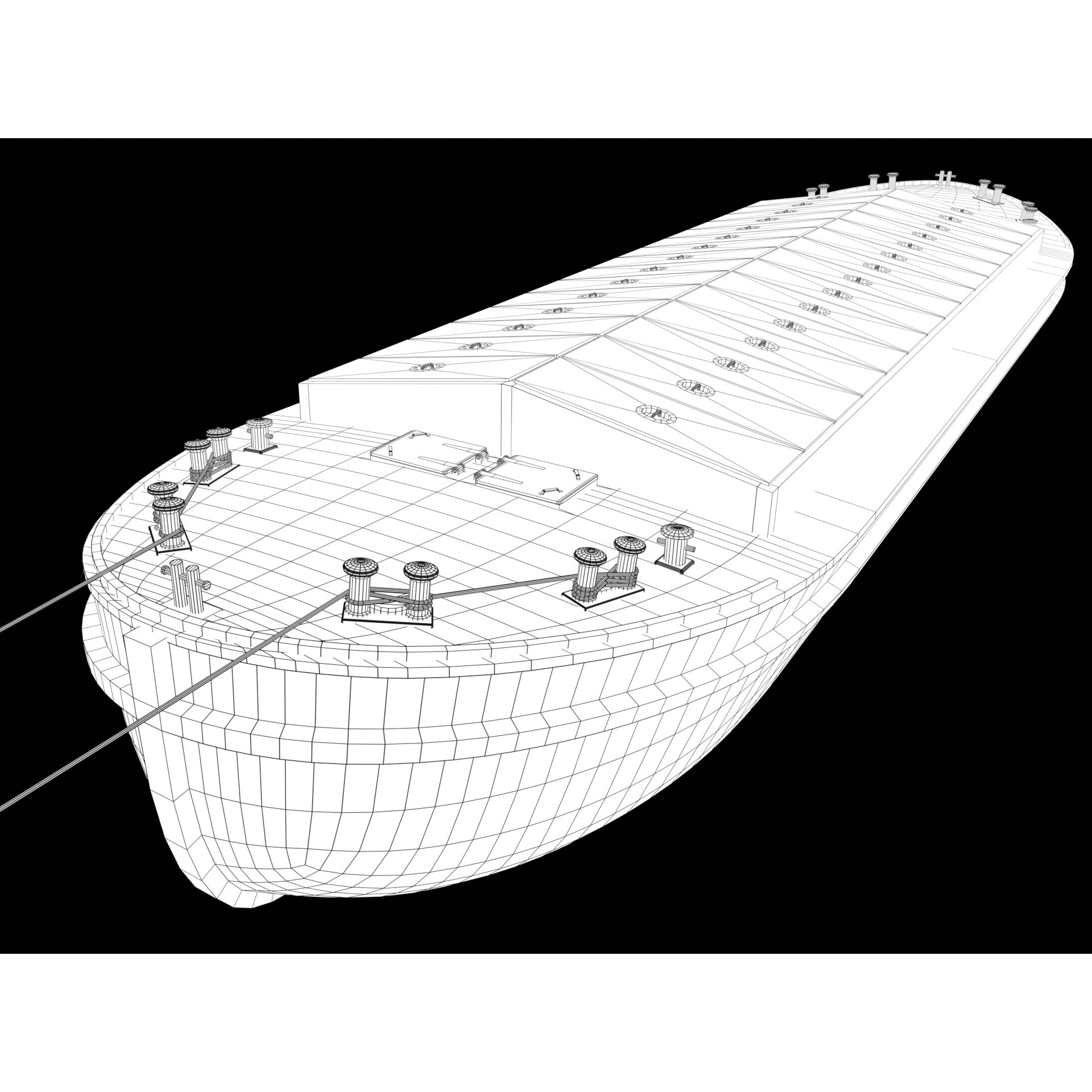 Steam Tug and Cargo Barge - Game-Ready 3D Model - View 20