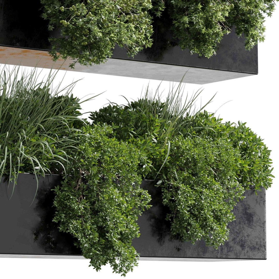Wall Plant 3D Model – Hanging Plant Collection, PBR Textures, FBX/OBJ - View 7