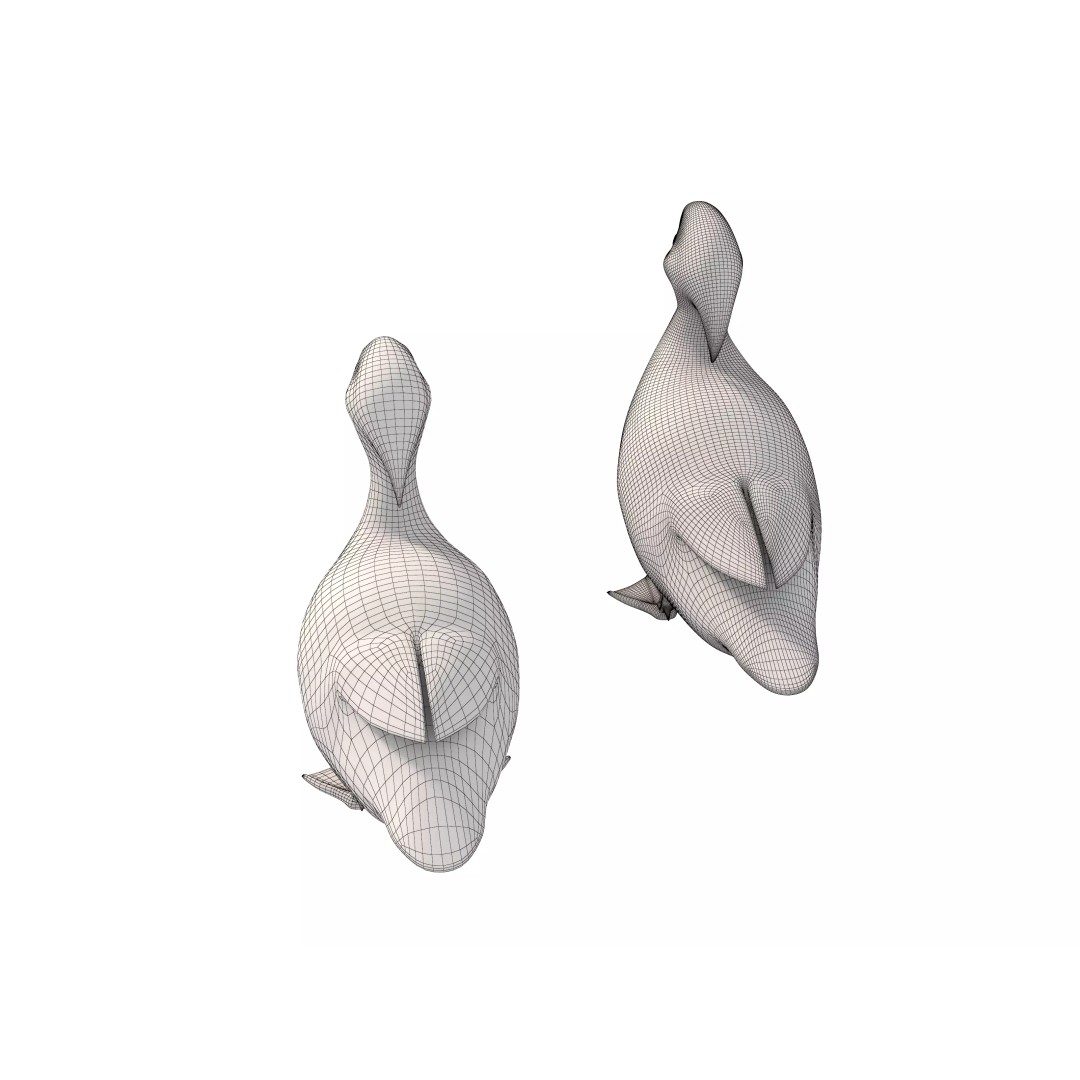 Mandarin Duck 3D Model – Low Poly Game Asset, FBX & OBJ Formats