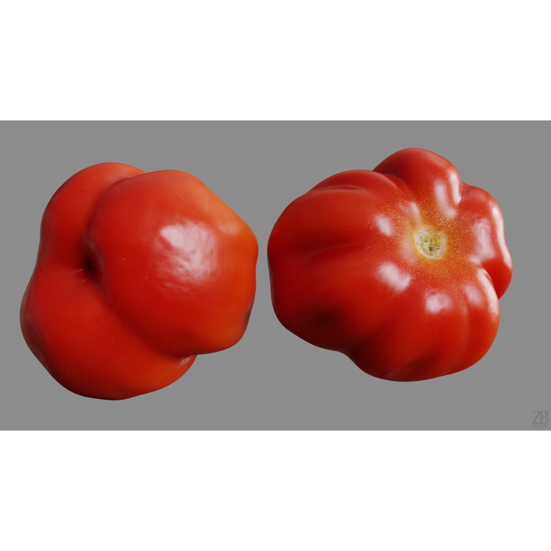 Tomato 3D Model – Photorealistic PBR Asset, FBX and OBJ Formats