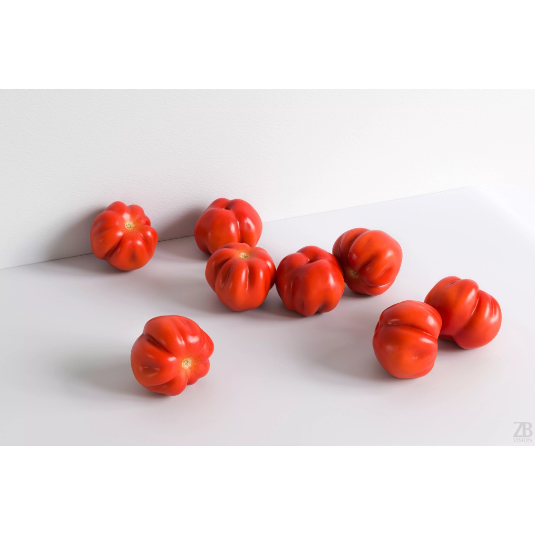 Tomato 3D Model – Photorealistic PBR Asset, FBX and OBJ Formats - View 2