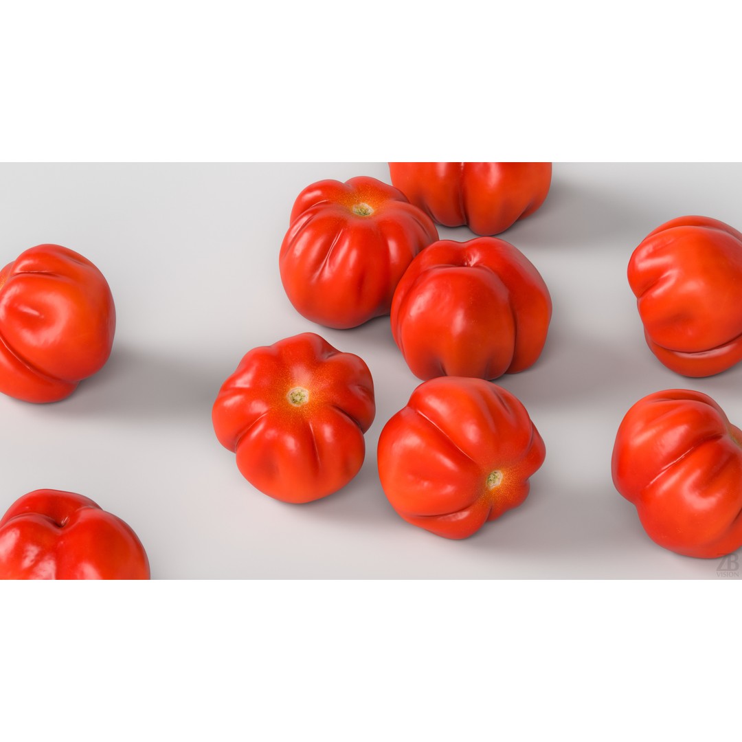 Tomato 3D Model – Photorealistic PBR Asset, FBX and OBJ Formats - View 4