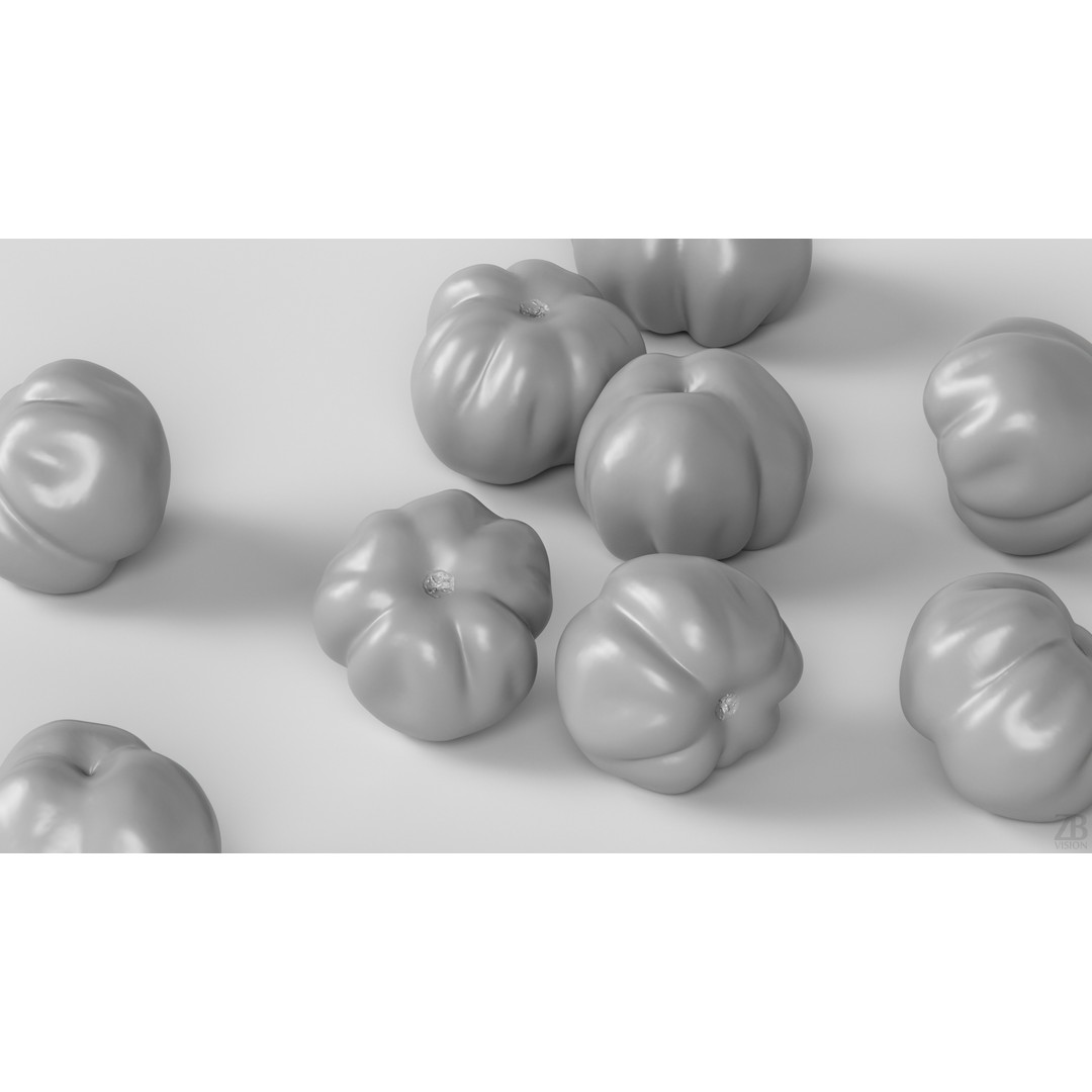 Tomato 3D Model – Photorealistic PBR Asset, FBX and OBJ Formats - View 5