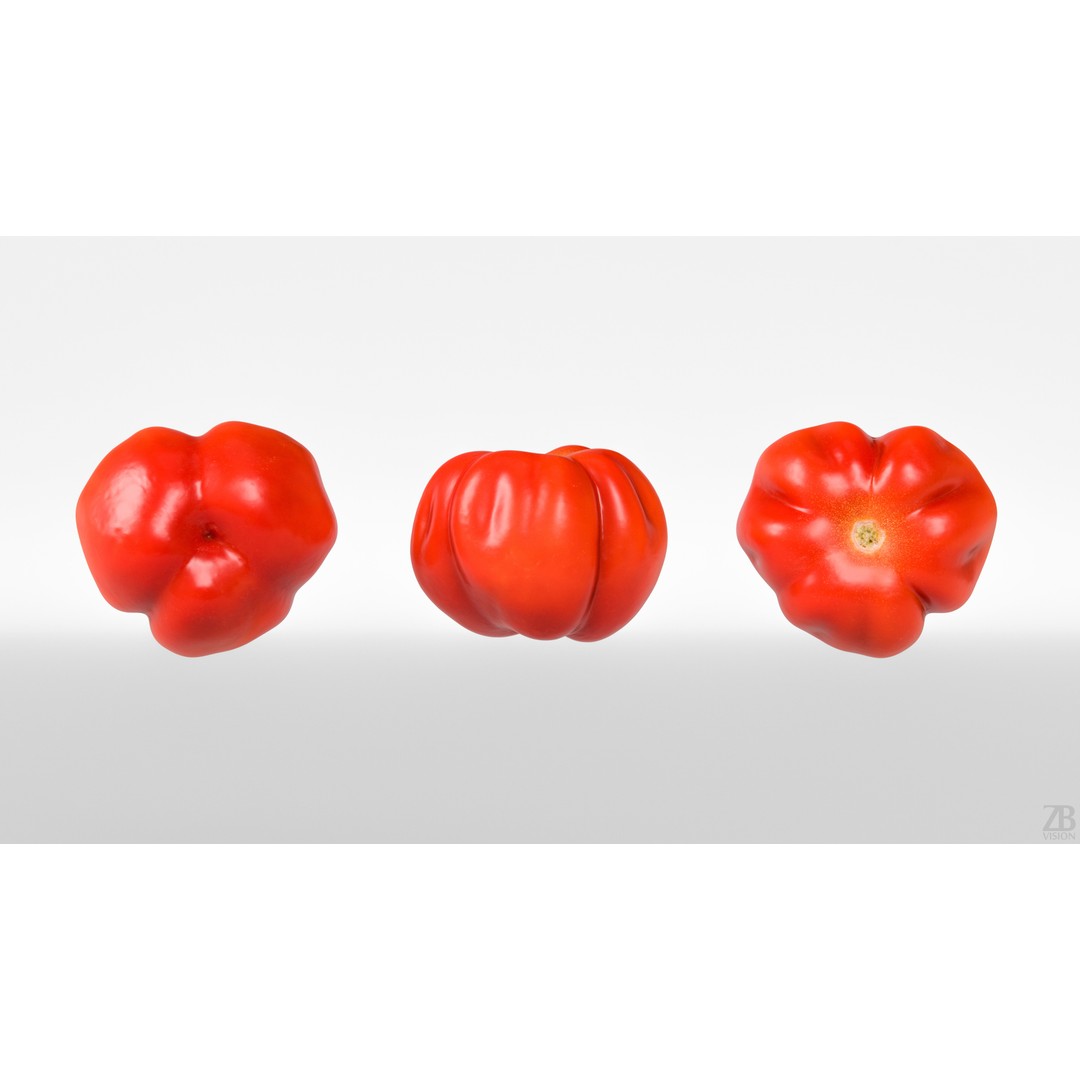 Tomato 3D Model – Photorealistic PBR Asset, FBX and OBJ Formats - View 6