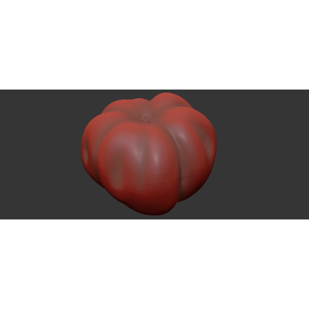 Tomato 3D Model – Photorealistic PBR Asset, FBX and OBJ Formats - View 9