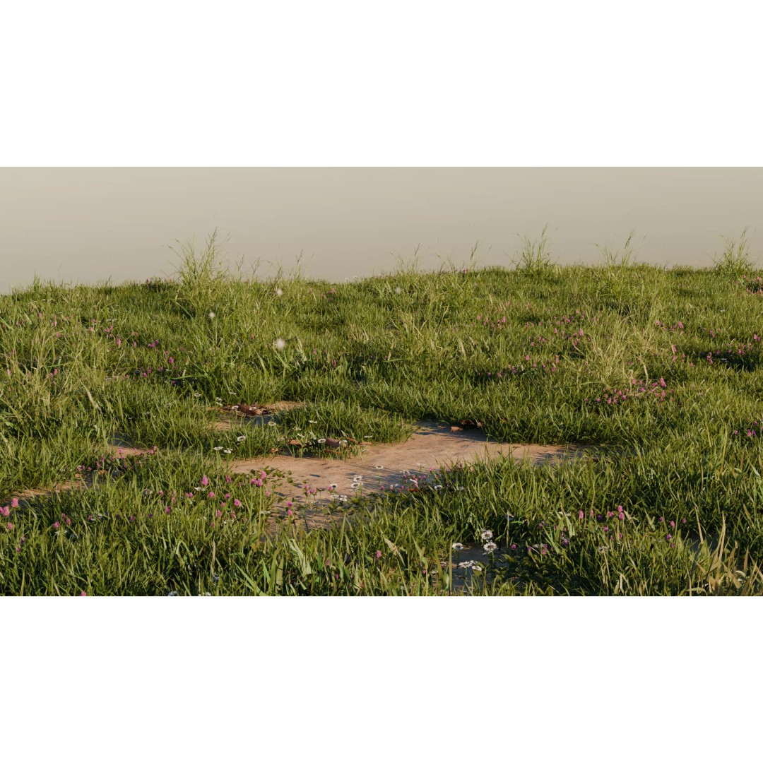Grass Pack 3D Model – Realistic Biome Vegetation, PBR Textures - View 2