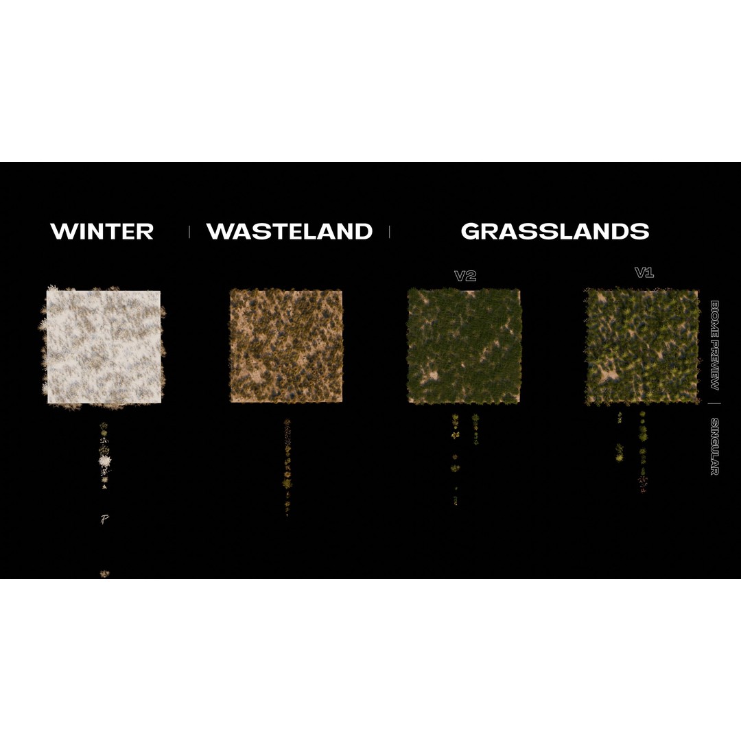 Grass Pack 3D Model – Realistic Biome Vegetation, PBR Textures - View 3