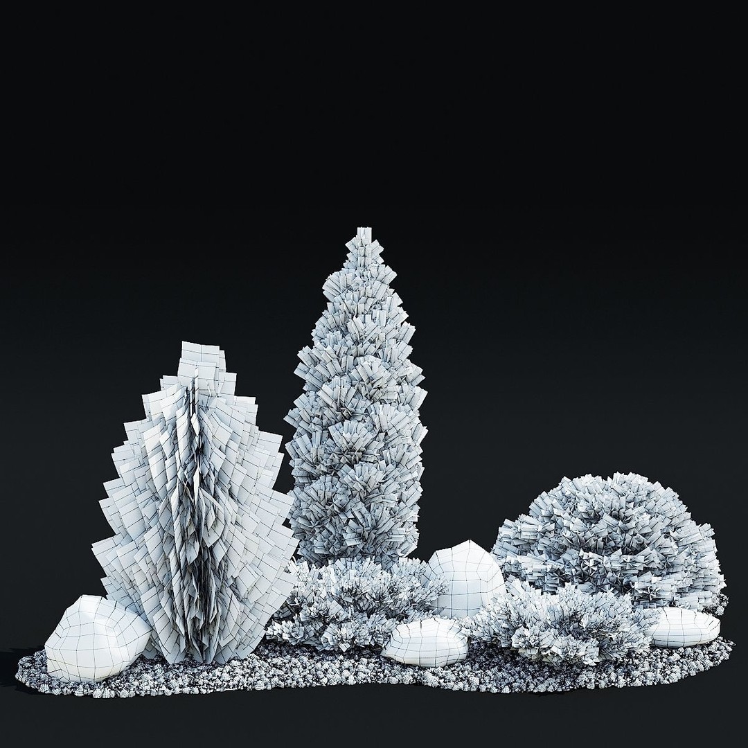 Alpine Hill 3D Model – Realistic Conifer Landscape Asset, FBX