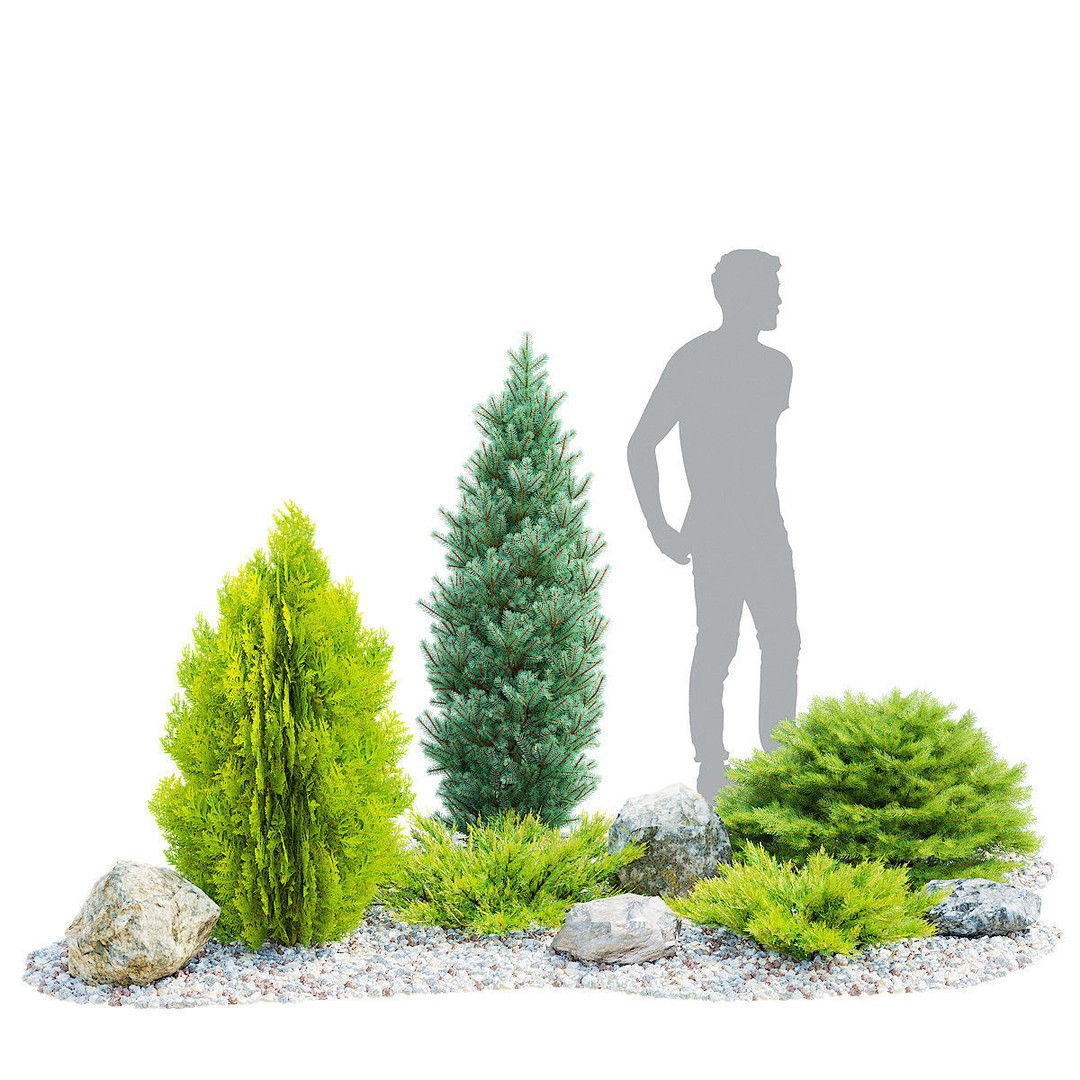 Alpine Hill 3D Model – Realistic Conifer Landscape Asset, FBX - View 5
