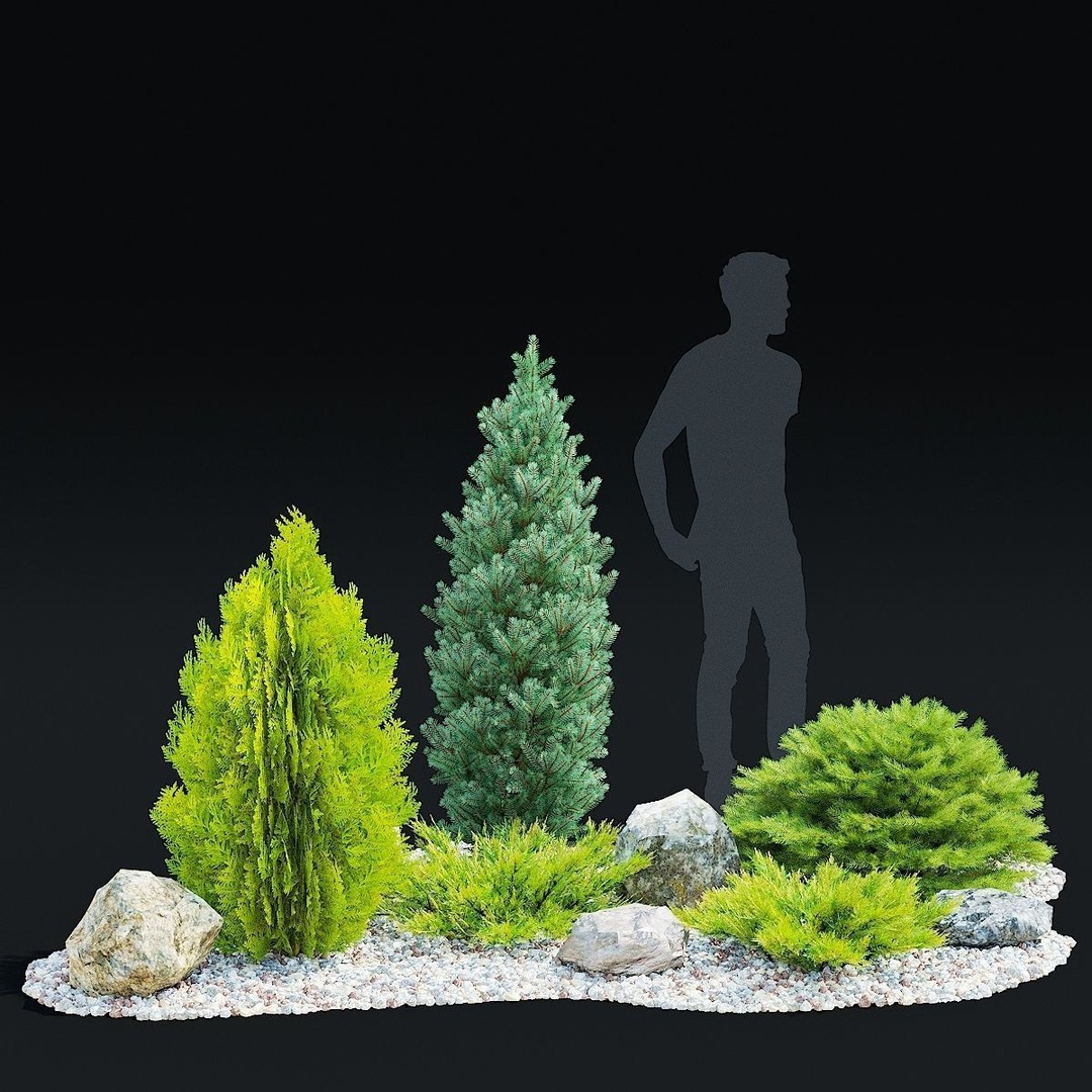 Alpine Hill 3D Model – Realistic Conifer Landscape Asset, FBX - View 8