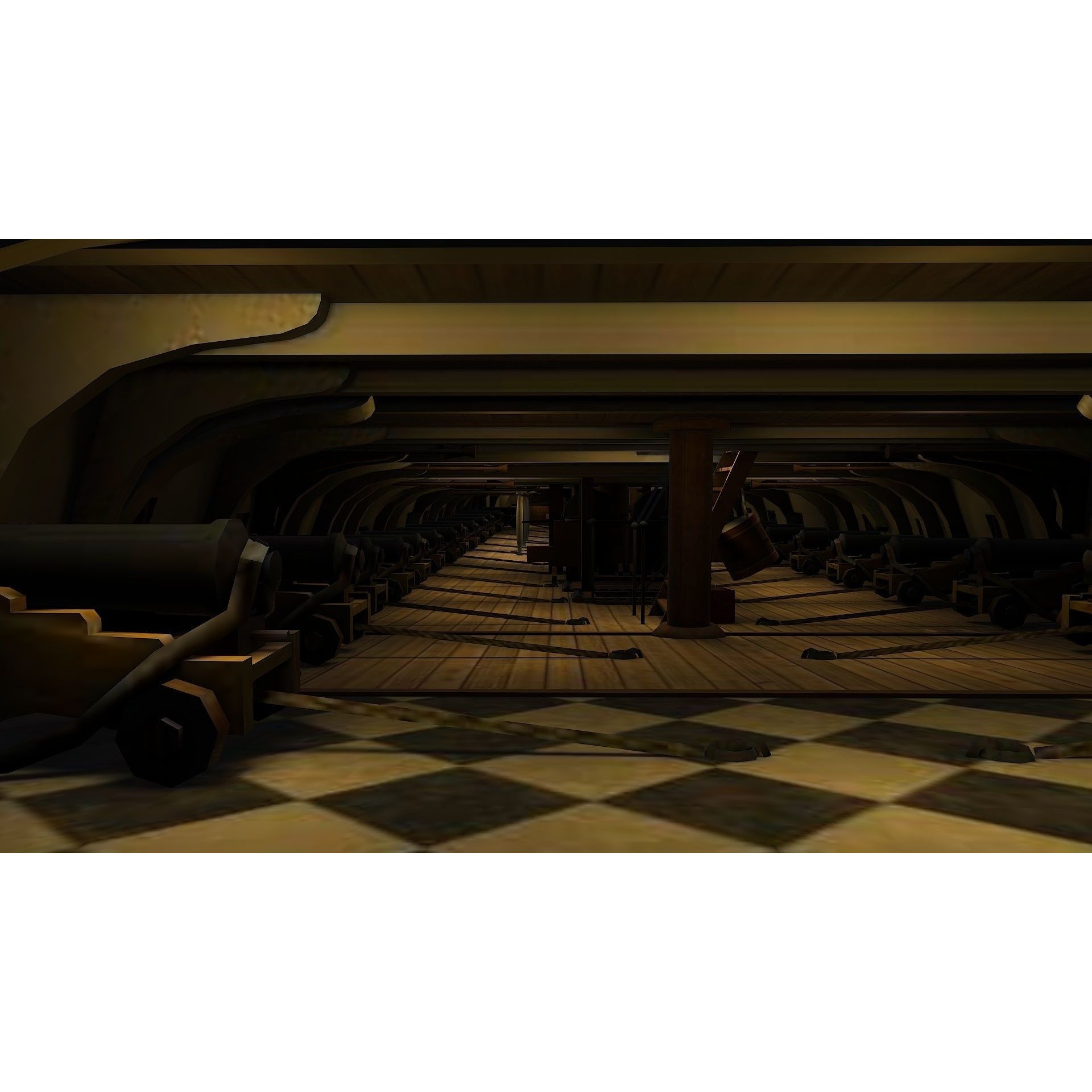 38 Gun Frigate Laurore - Low-Poly Game-Ready 3D Model - View 14