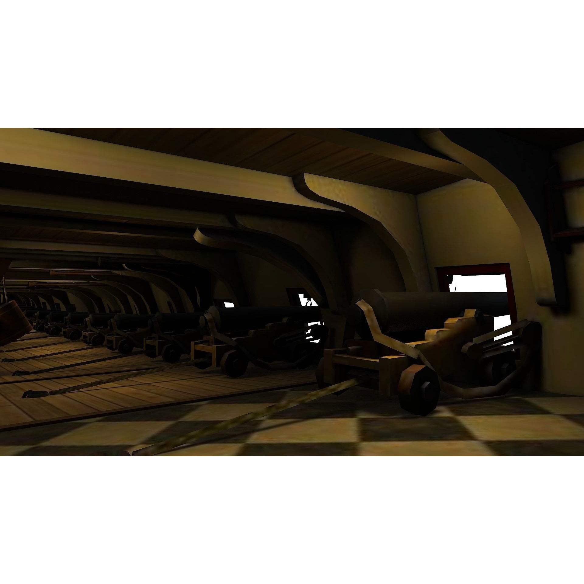 38 Gun Frigate Laurore - Low-Poly Game-Ready 3D Model - View 15