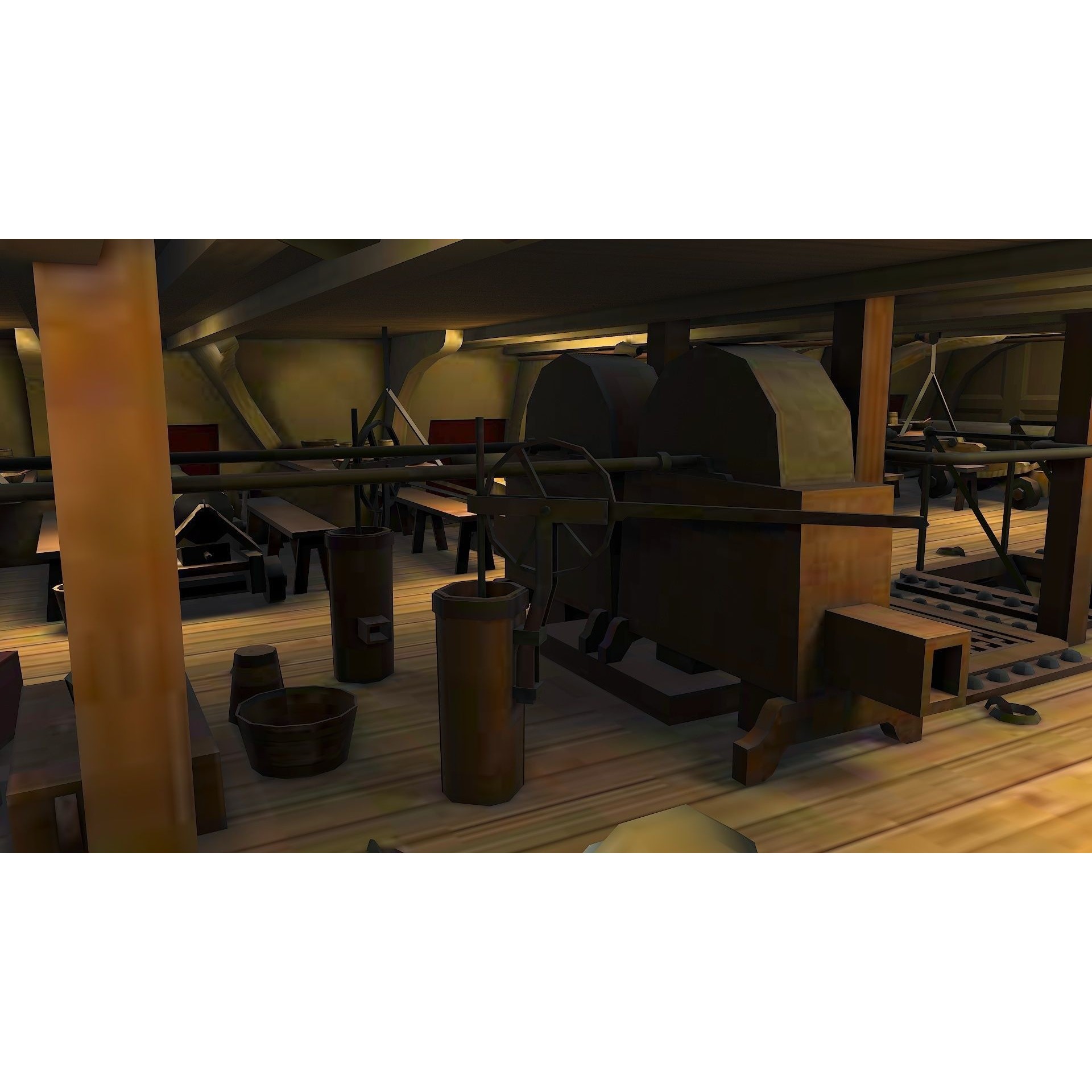 38 Gun Frigate Laurore - Low-Poly Game-Ready 3D Model - View 18