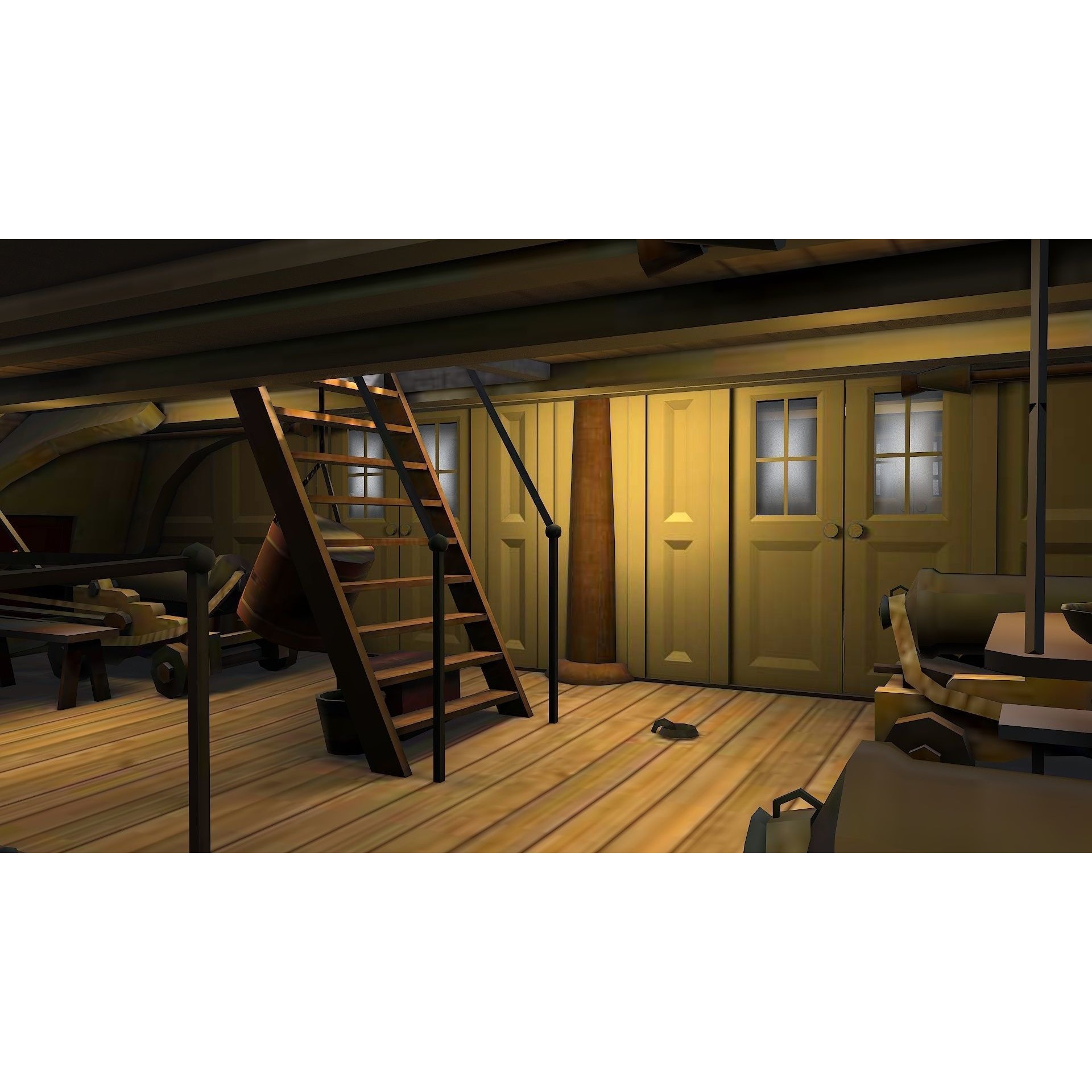 38 Gun Frigate Laurore - Low-Poly Game-Ready 3D Model - View 19