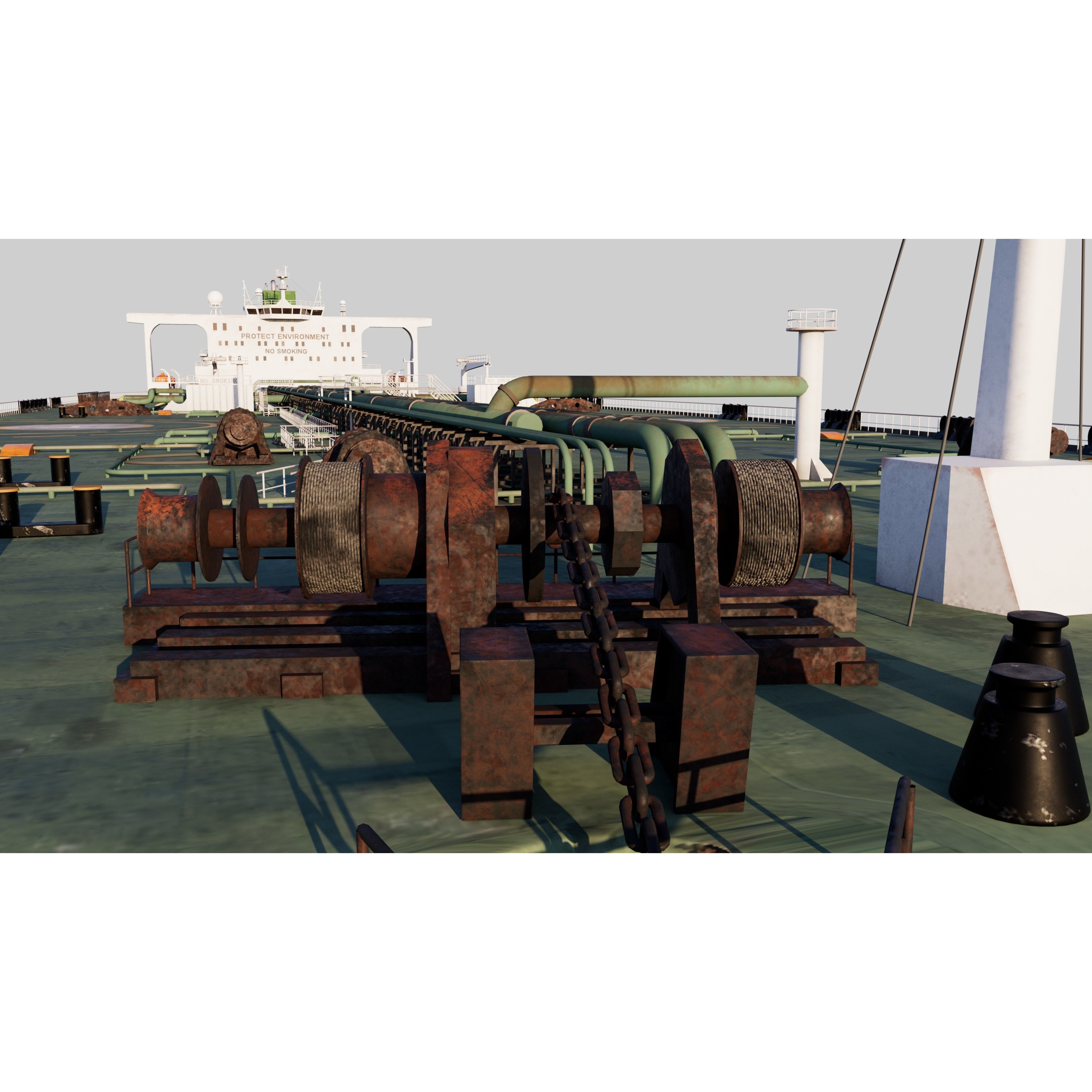 Oil Tanker - PBR Game-Ready 3D Model - View 13