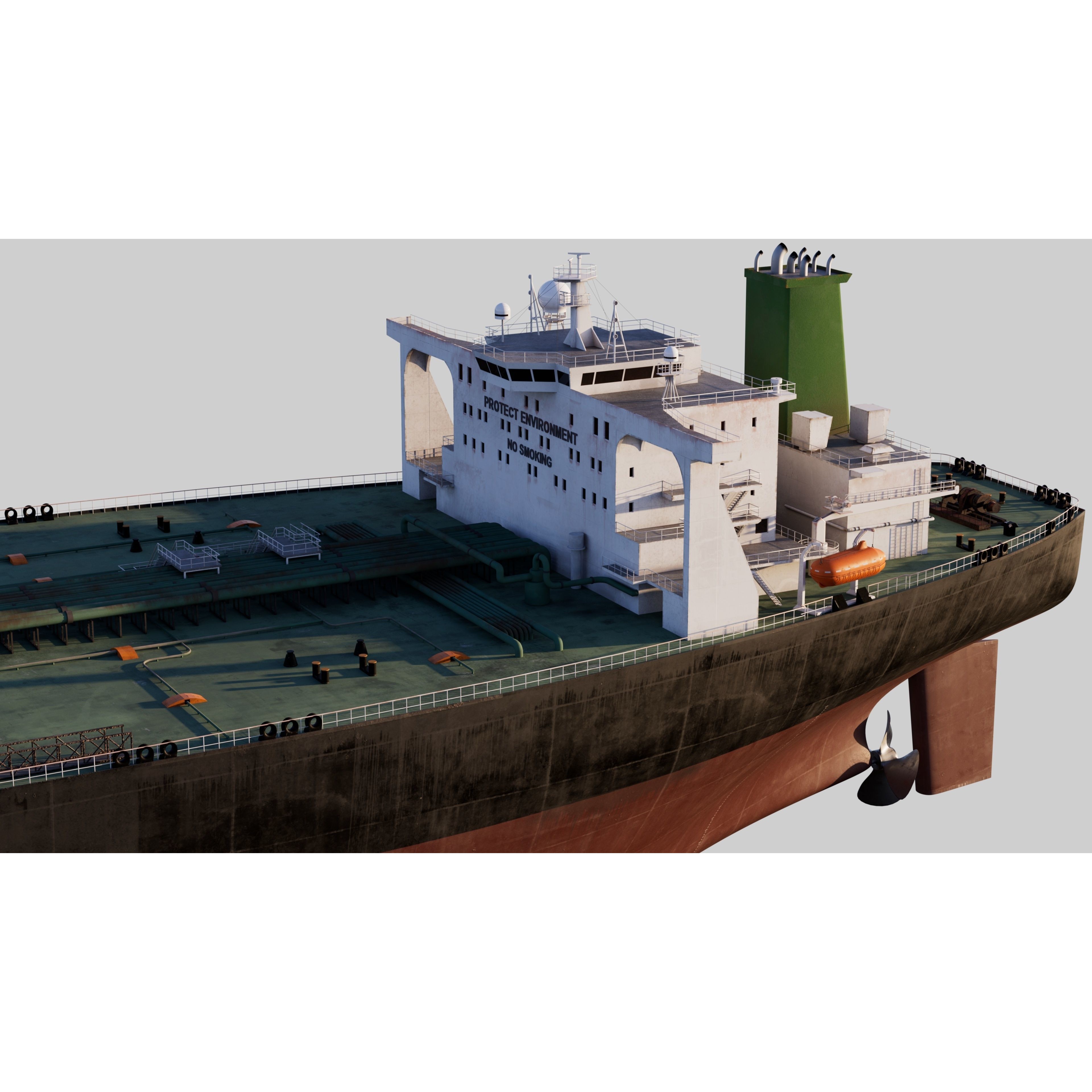 Oil Tanker - PBR Game-Ready 3D Model - View 14