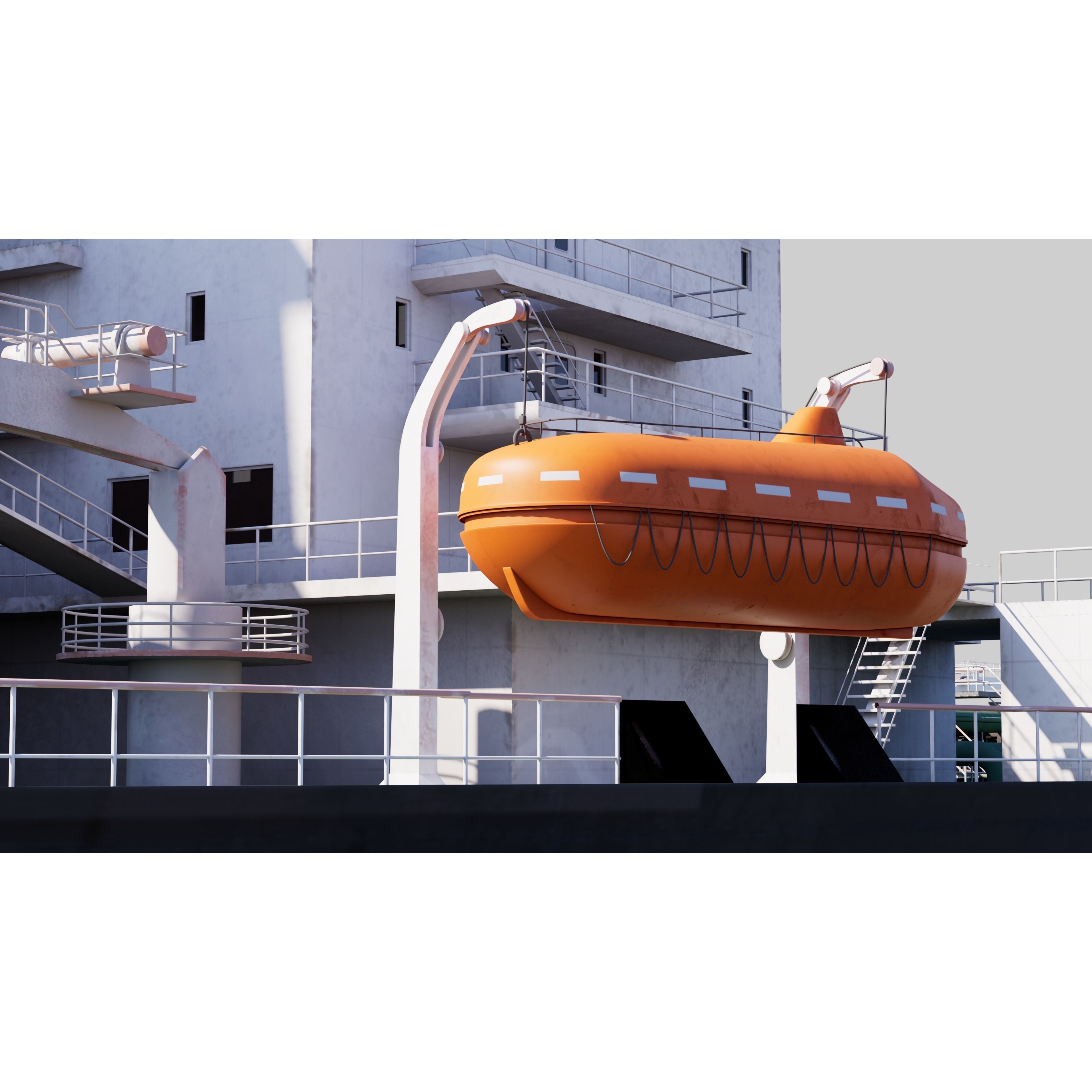 Oil Tanker - PBR Game-Ready 3D Model - View 23