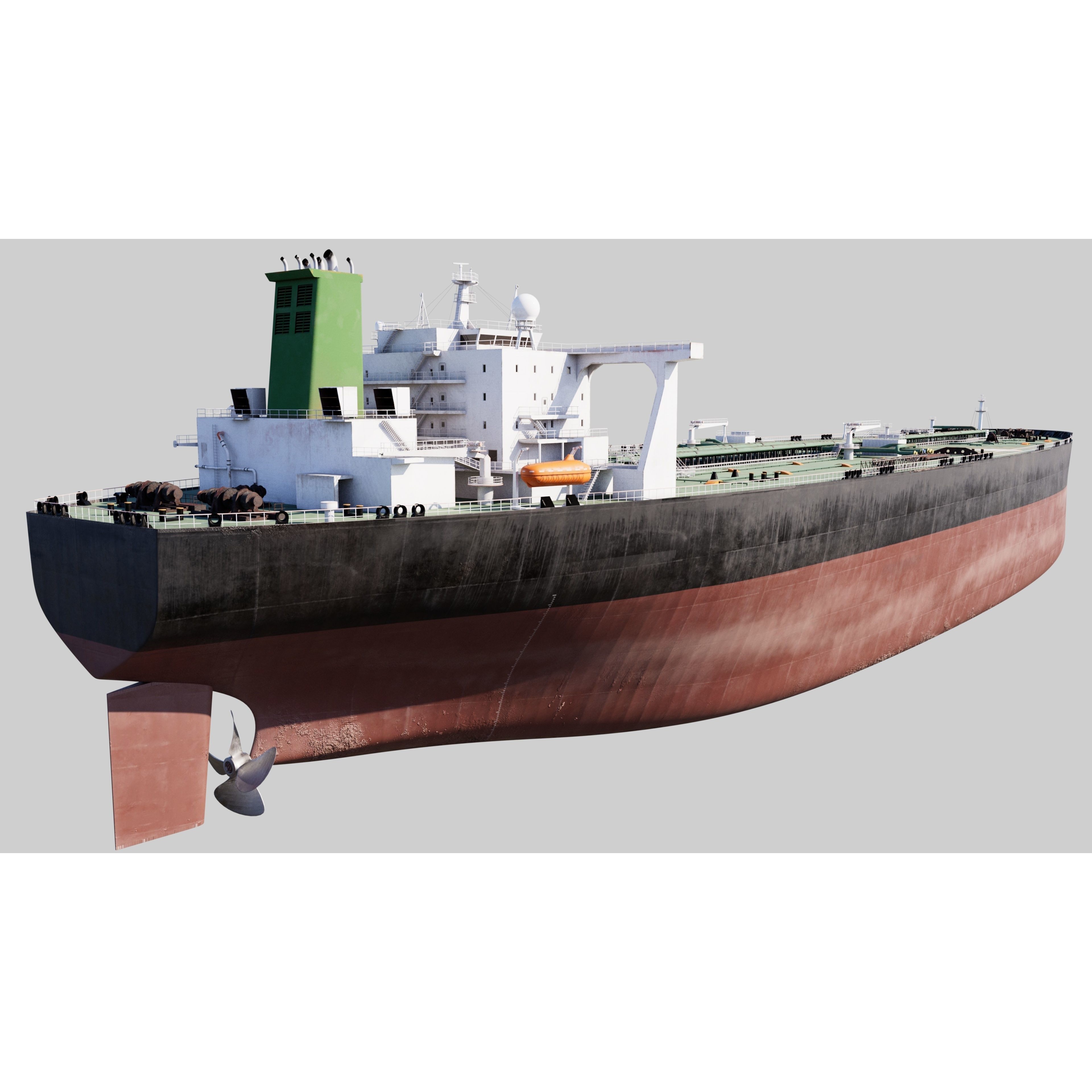Oil Tanker - PBR Game-Ready 3D Model - View 3