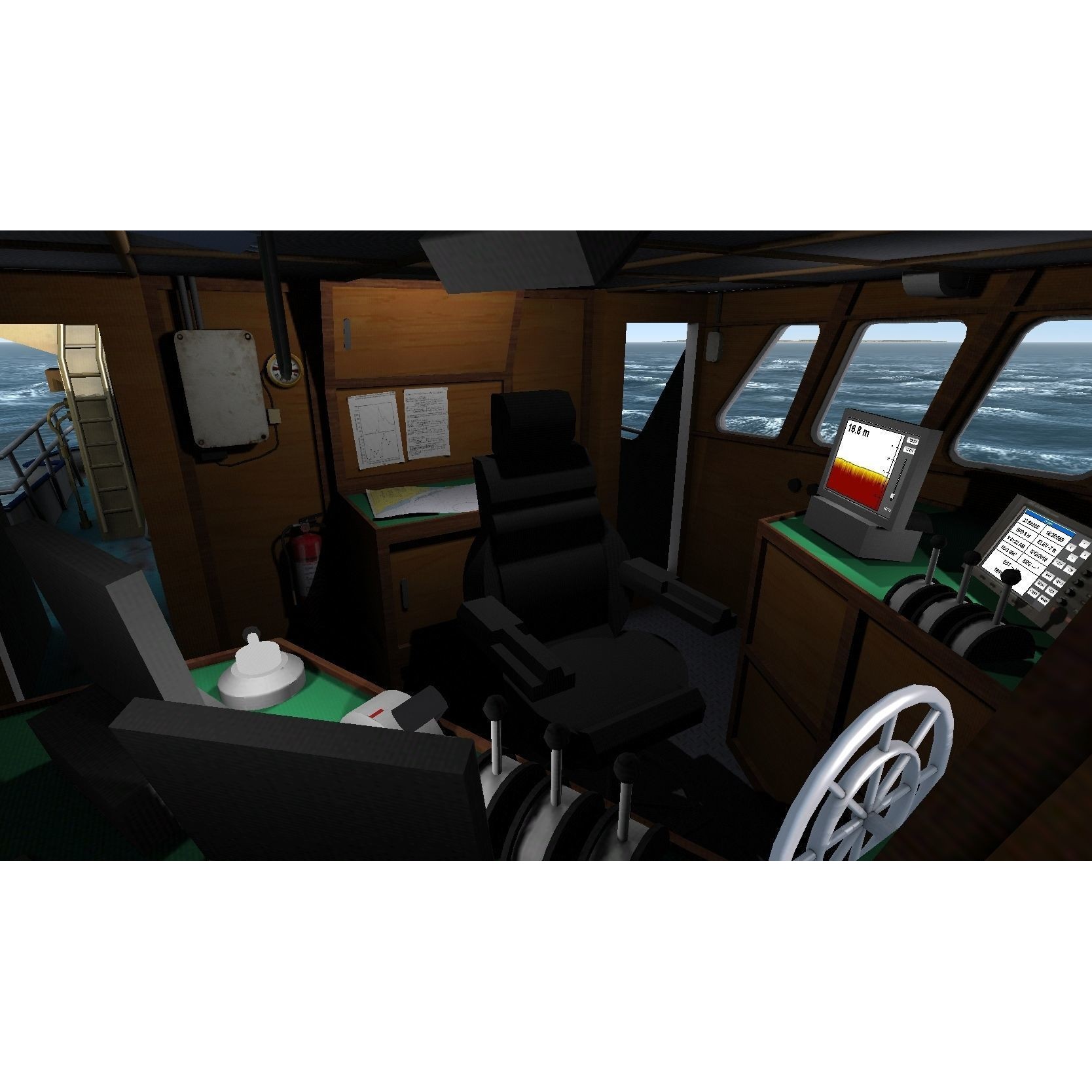 Trawler Sea Lady - Low-Poly Game-Ready 3D Model - View 17