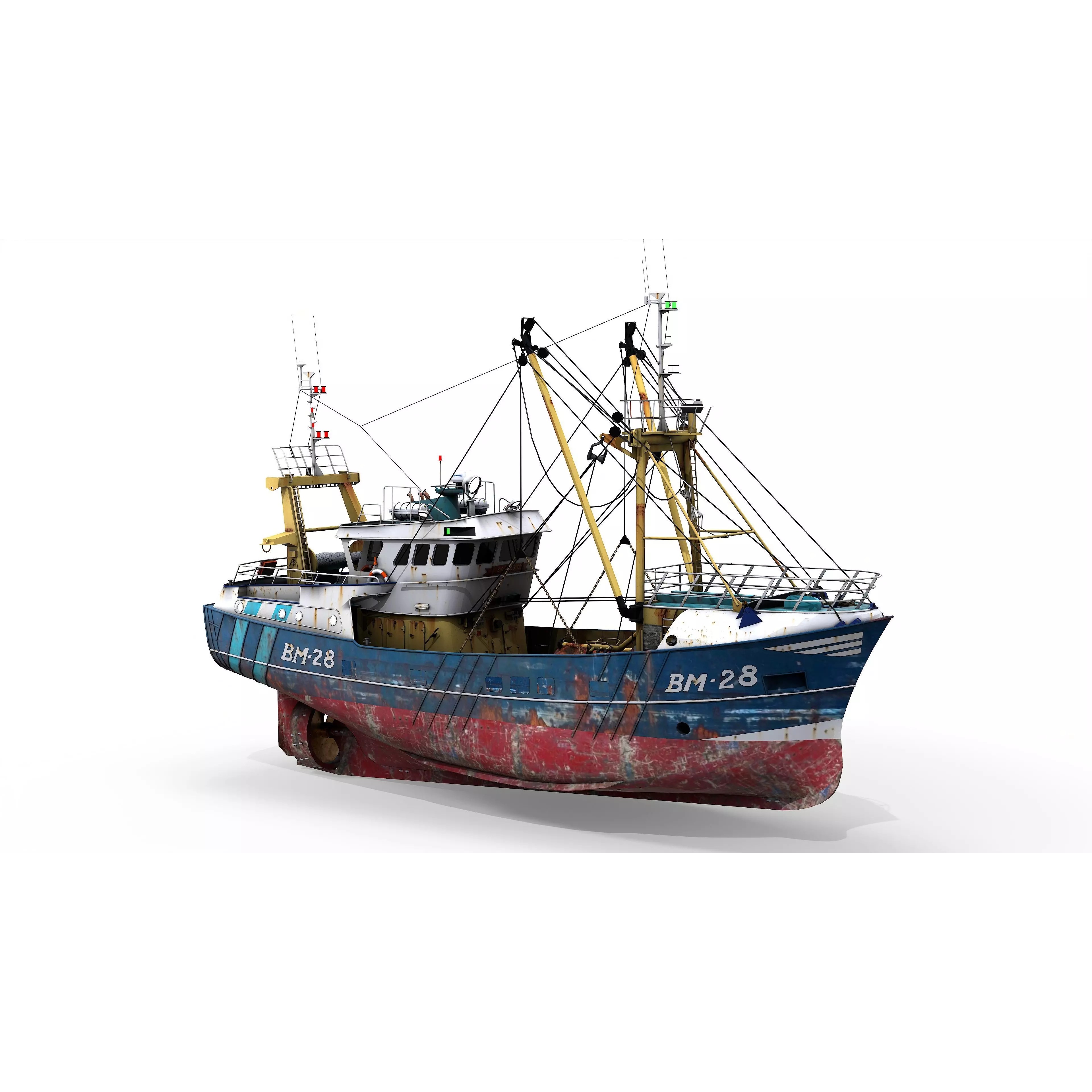 Trawler Sea Lady - Low-Poly Game-Ready 3D Model - View 2