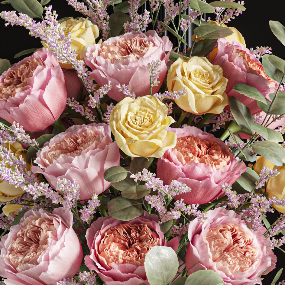Caspian Rose 3D Model – High Poly Floral Asset, FBX, OBJ - View 3