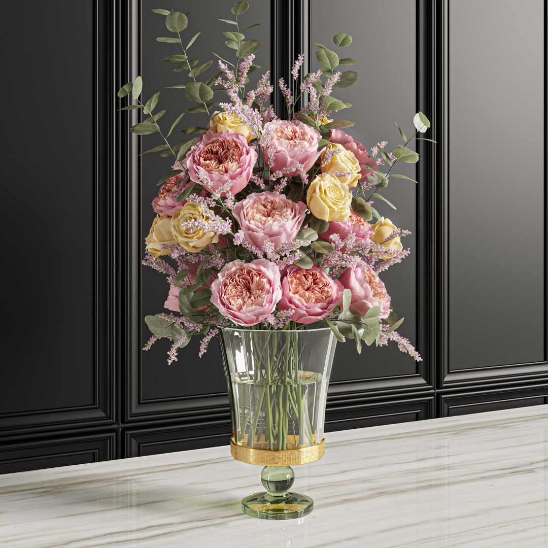 Caspian Rose 3D Model – High Poly Floral Asset, FBX, OBJ - View 6