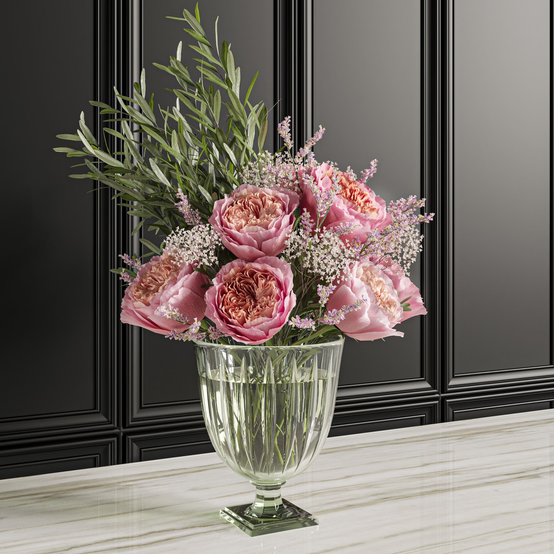Caspian Rose 3D Model – High Poly Floral Asset, FBX, OBJ - View 7