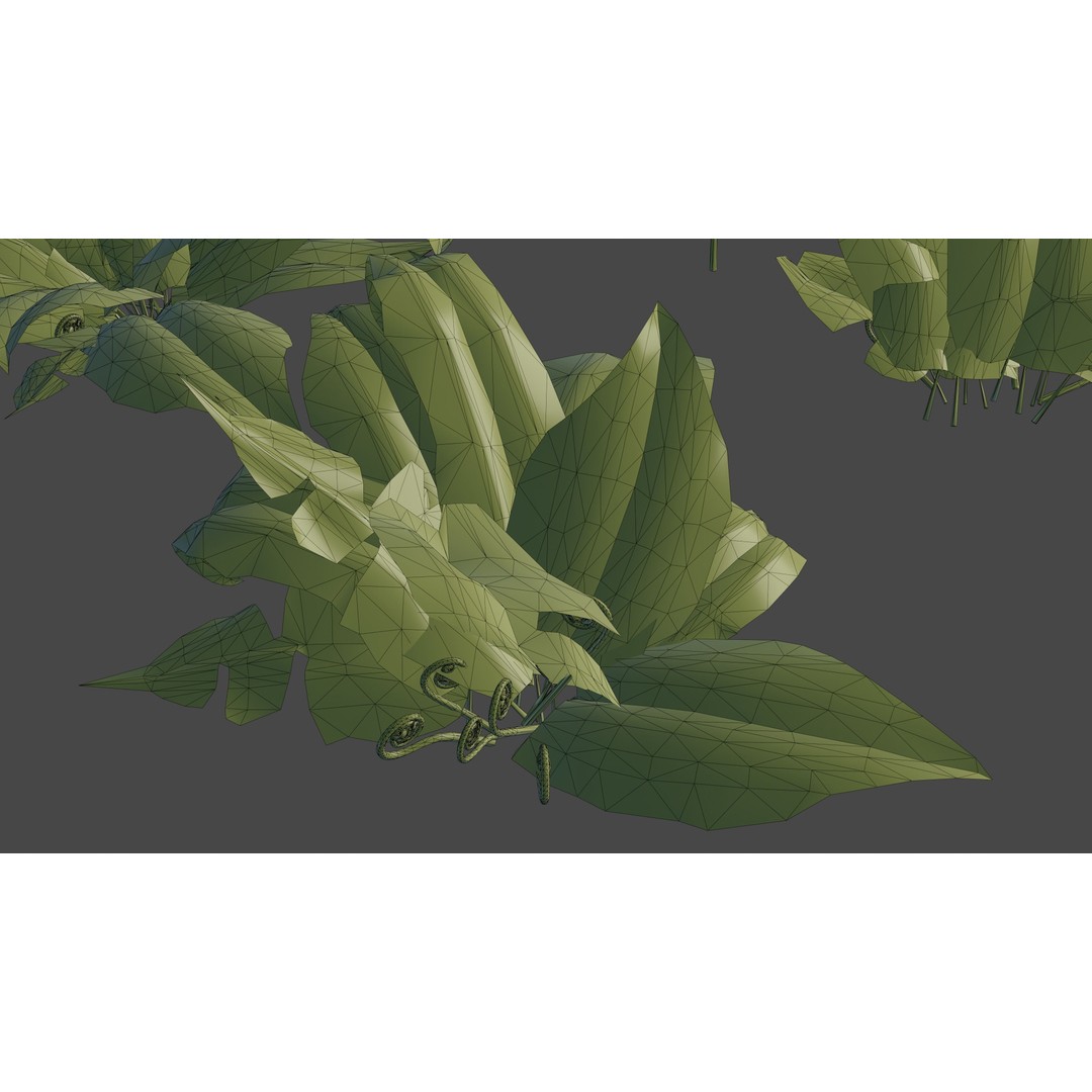 Fern 3D Model – Low Poly Game Asset, PBR Textures, FBX, OBJ