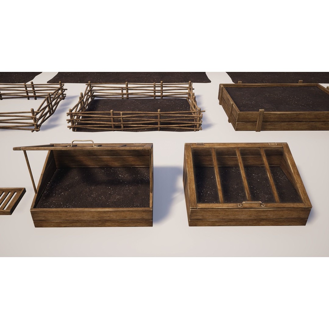 Growing Farm Plants Pack 3D Model – Low Poly Game Asset, FBX, Unity, Unreal - View 24