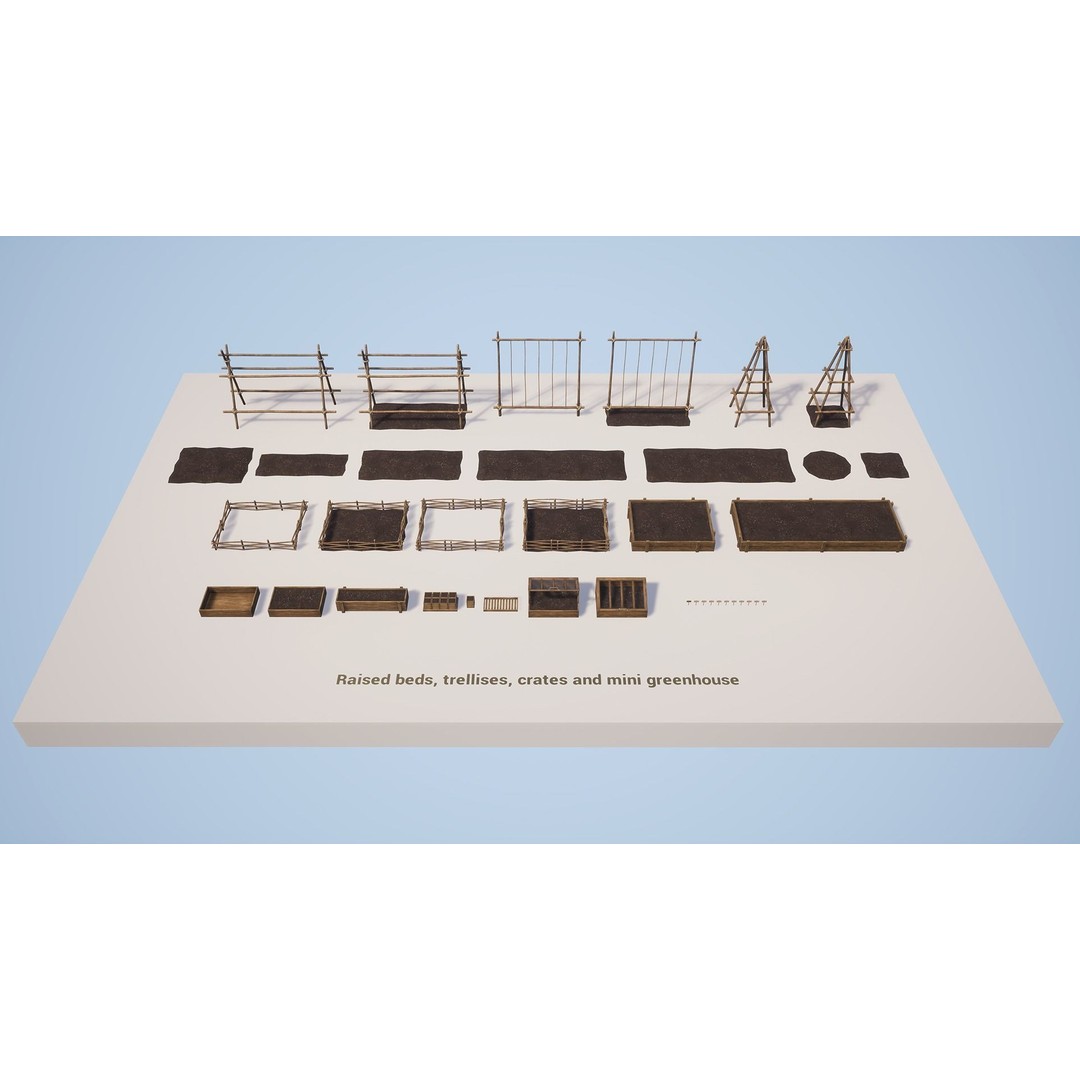 Growing Farm Plants Pack 3D Model – Low Poly Game Asset, FBX, Unity, Unreal - View 25