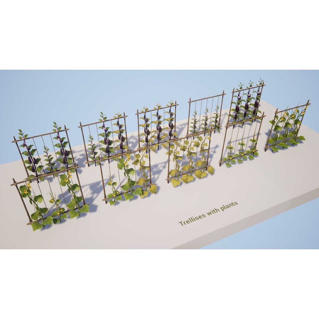 Growing Farm Plants Pack 3D Model – Low Poly Game Asset, FBX, Unity, Unreal - View 27