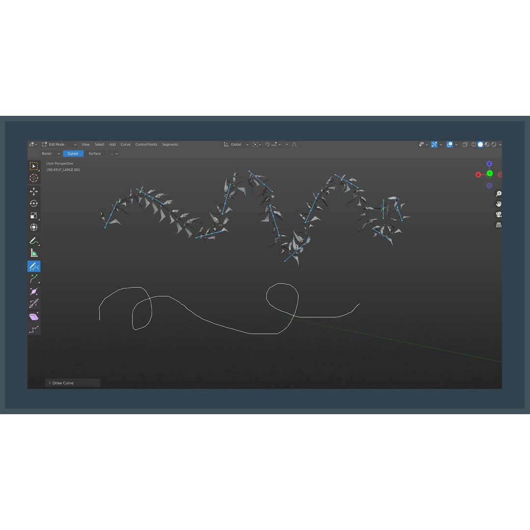 Procedural Kelp Forest 3D Model – Animated Underwater Environment, Blender - View 9