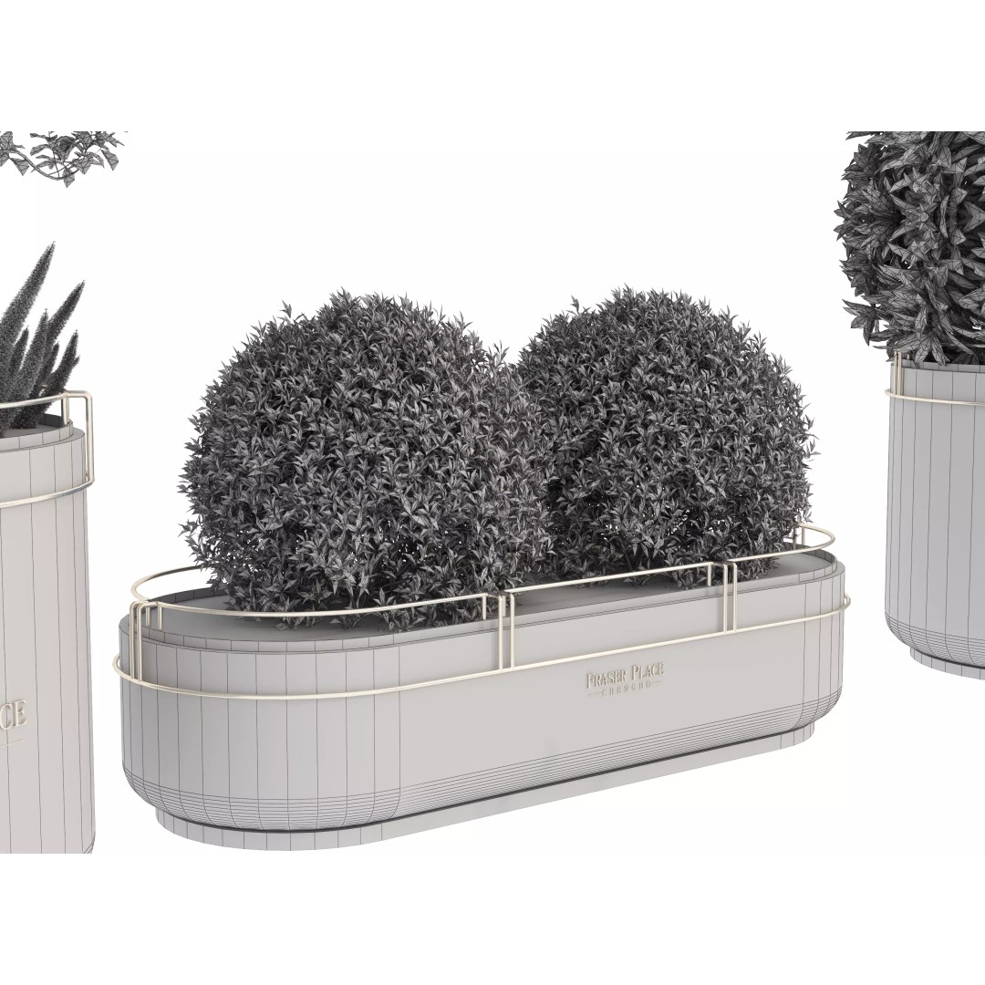 Modern Indoor Plants 3D Model – Low Poly Pot Plant, FBX & OBJ