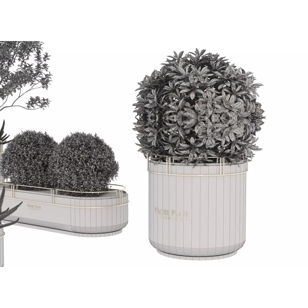 Modern Indoor Plants 3D Model – Low Poly Pot Plant, FBX & OBJ - View 19