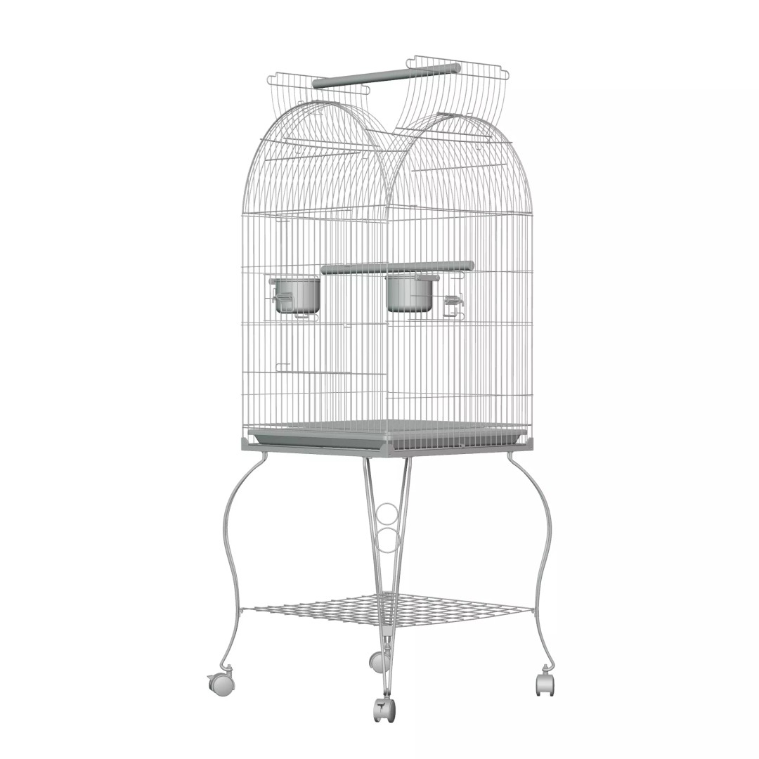 Open Top Bird Cage 3D Model – High Poly PBR Asset, FBX - View 20