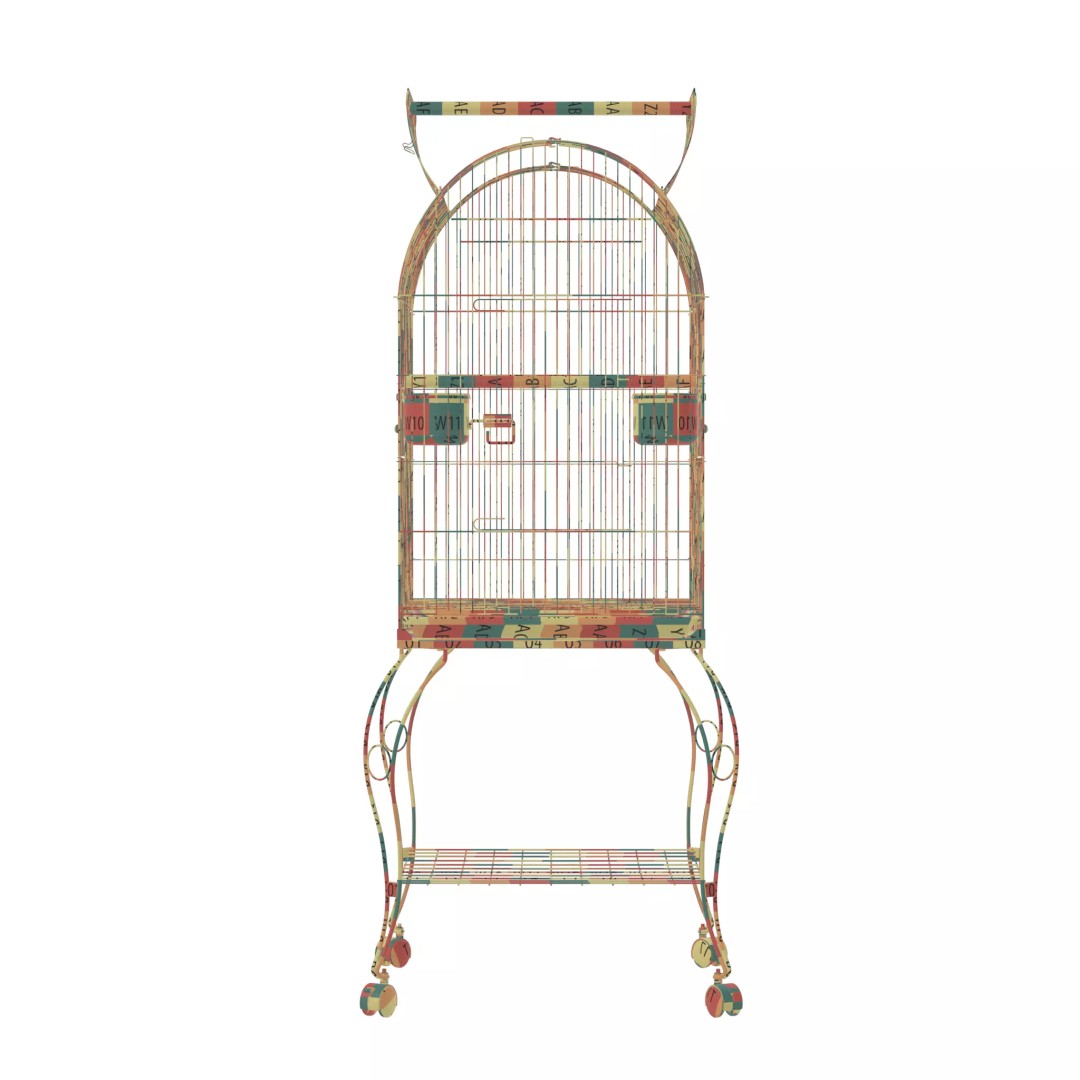Open Top Bird Cage 3D Model – High Poly PBR Asset, FBX - View 21