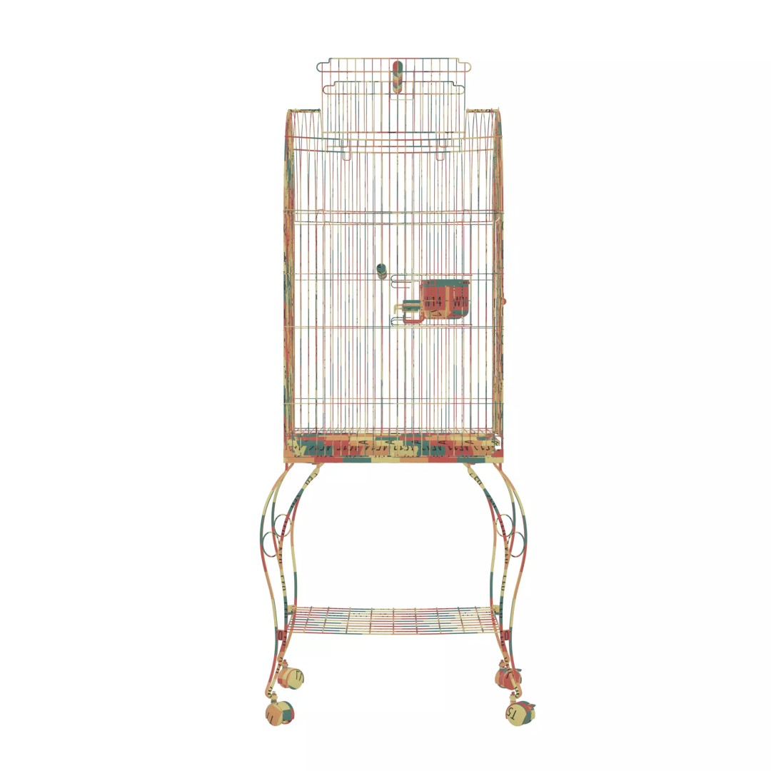 Open Top Bird Cage 3D Model – High Poly PBR Asset, FBX - View 23